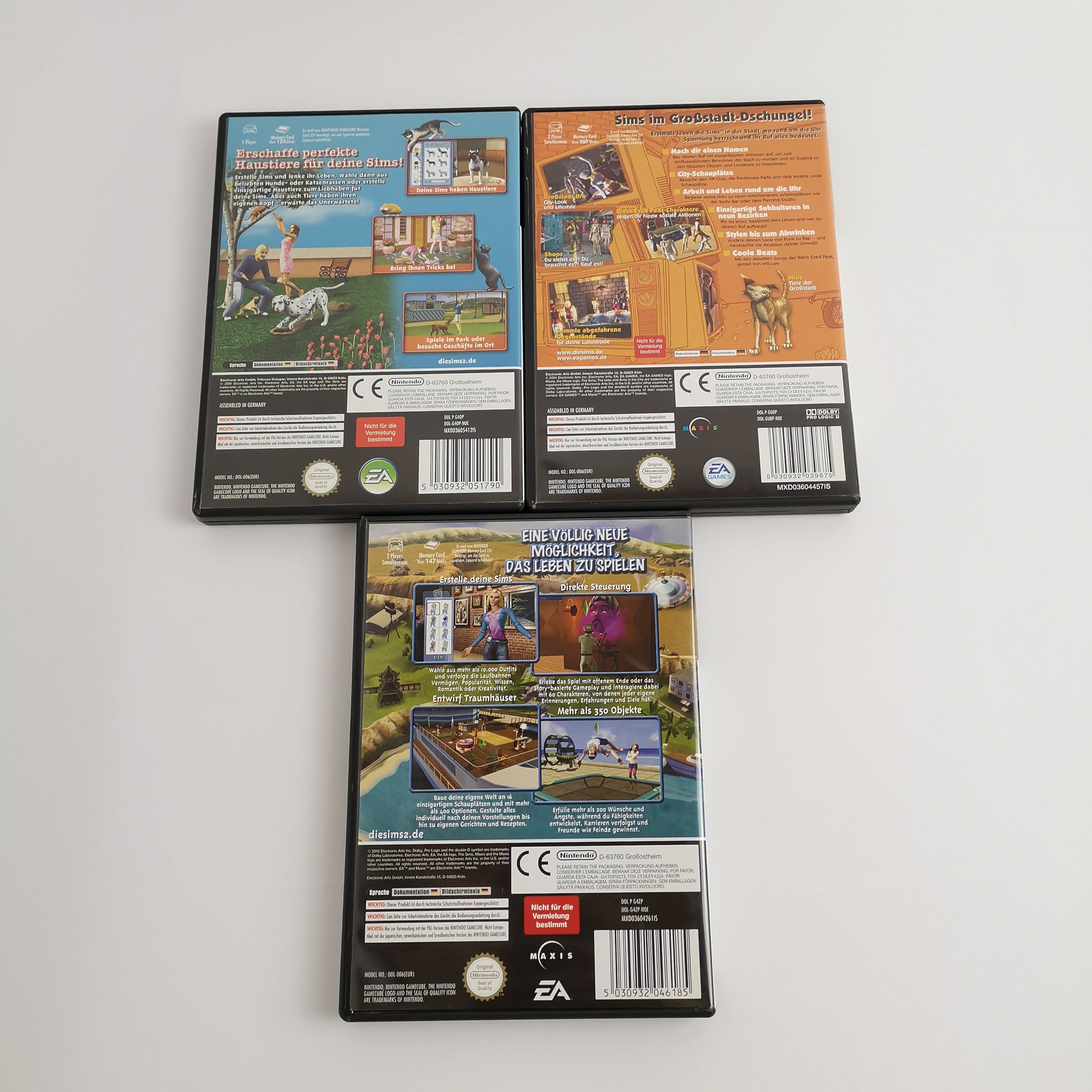 Nintendo Gamecube Spiele : Die Sims 2 , Haustiere & Die Urbz Sims in the City