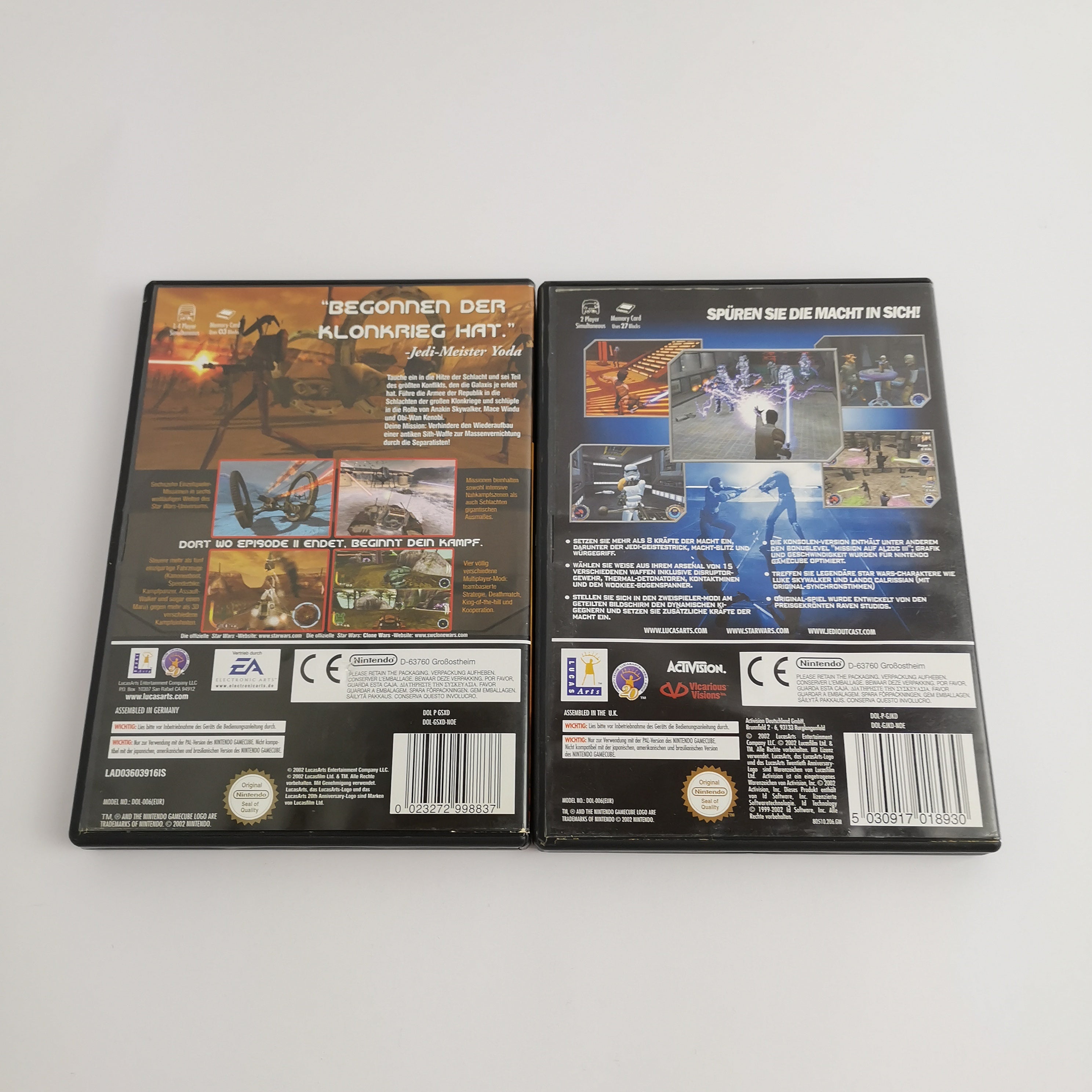 Nintendo Gamecube Spiele : Star Wars Jedi Outcast & Starwars Clone Wars - OVP