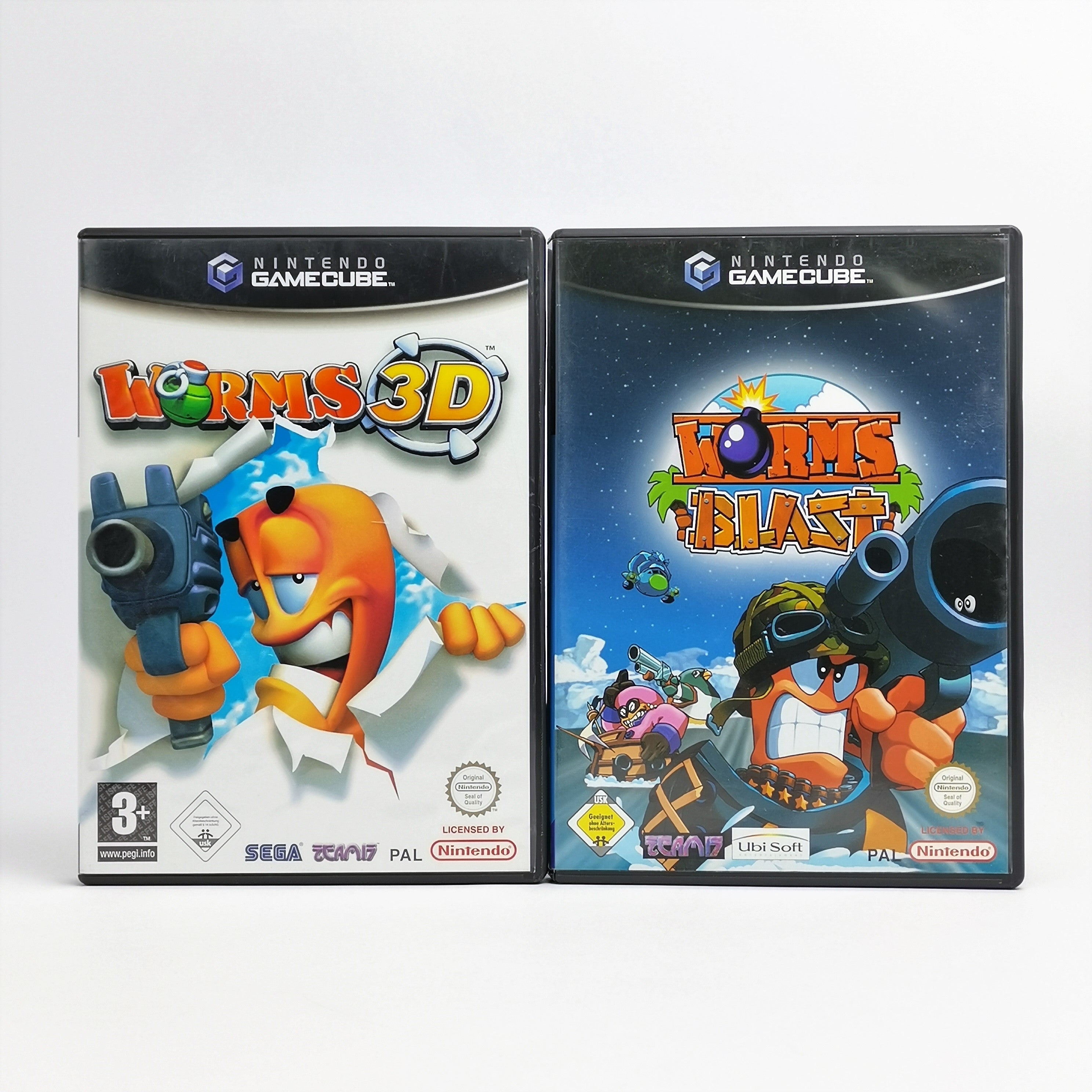 Nintendo Gamecube Spiele : Worms Blast & Worms 3D | Bundle Set - OVP dt. PAL