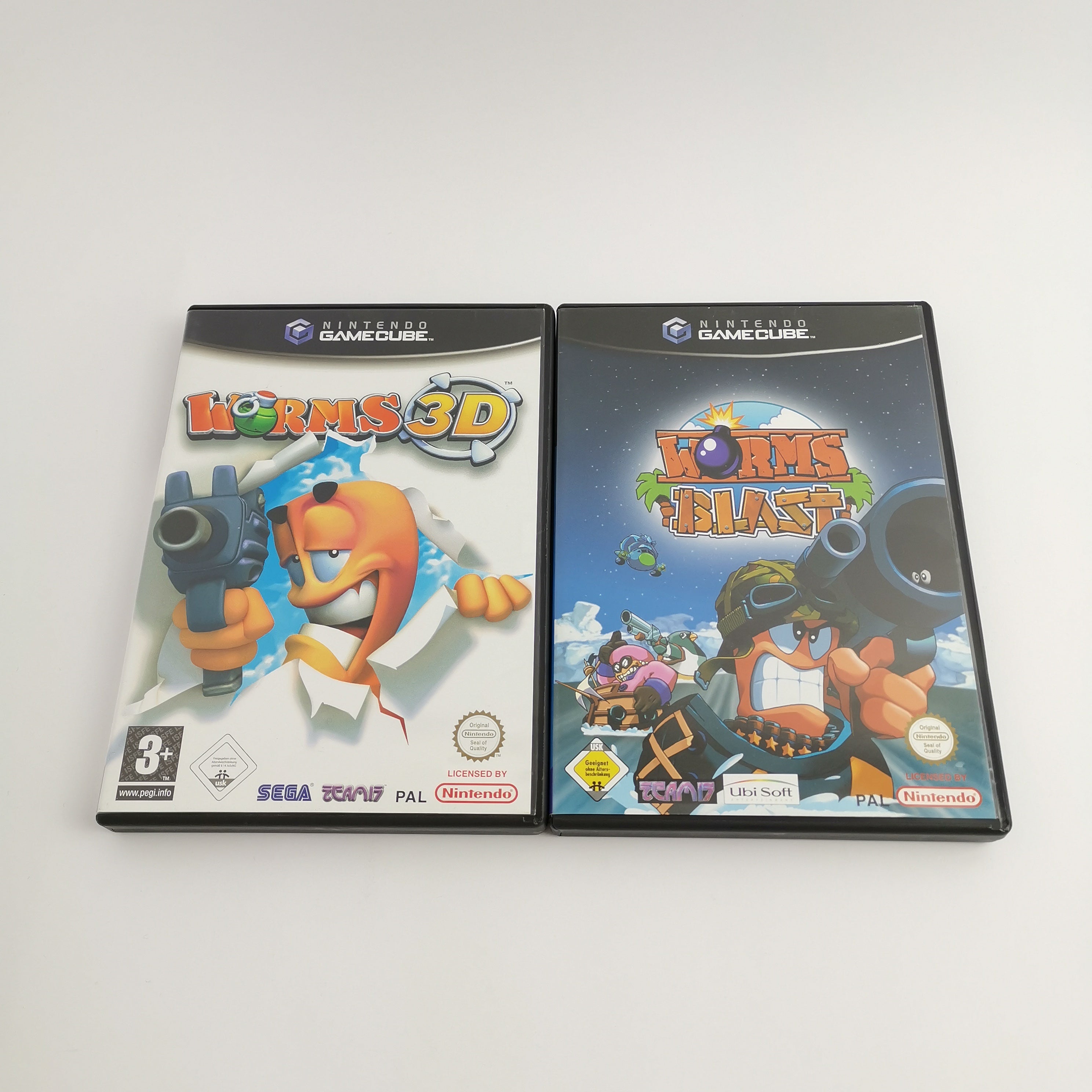 Nintendo Gamecube Spiele : Worms Blast & Worms 3D | Bundle Set - OVP dt. PAL