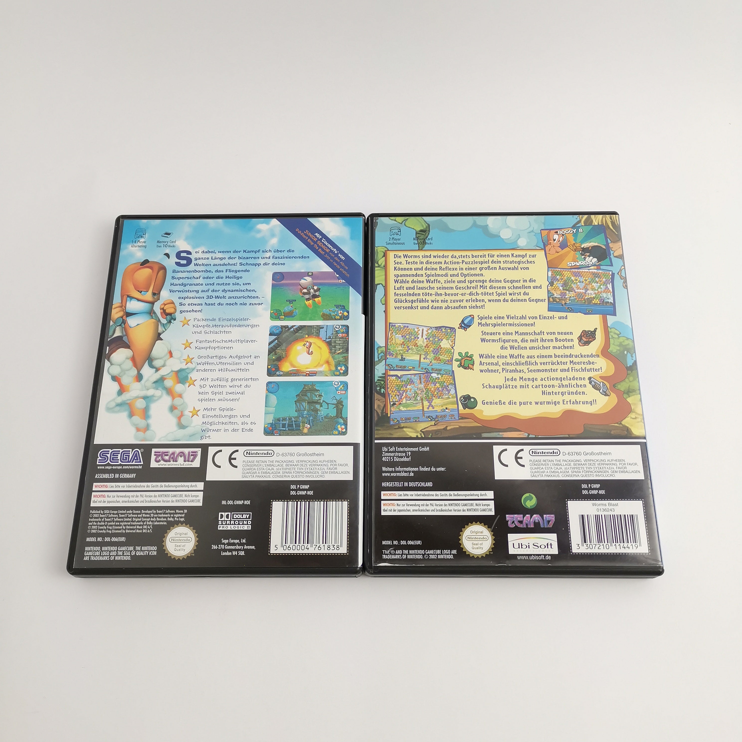 Nintendo Gamecube Spiele : Worms Blast & Worms 3D | Bundle Set - OVP dt. PAL