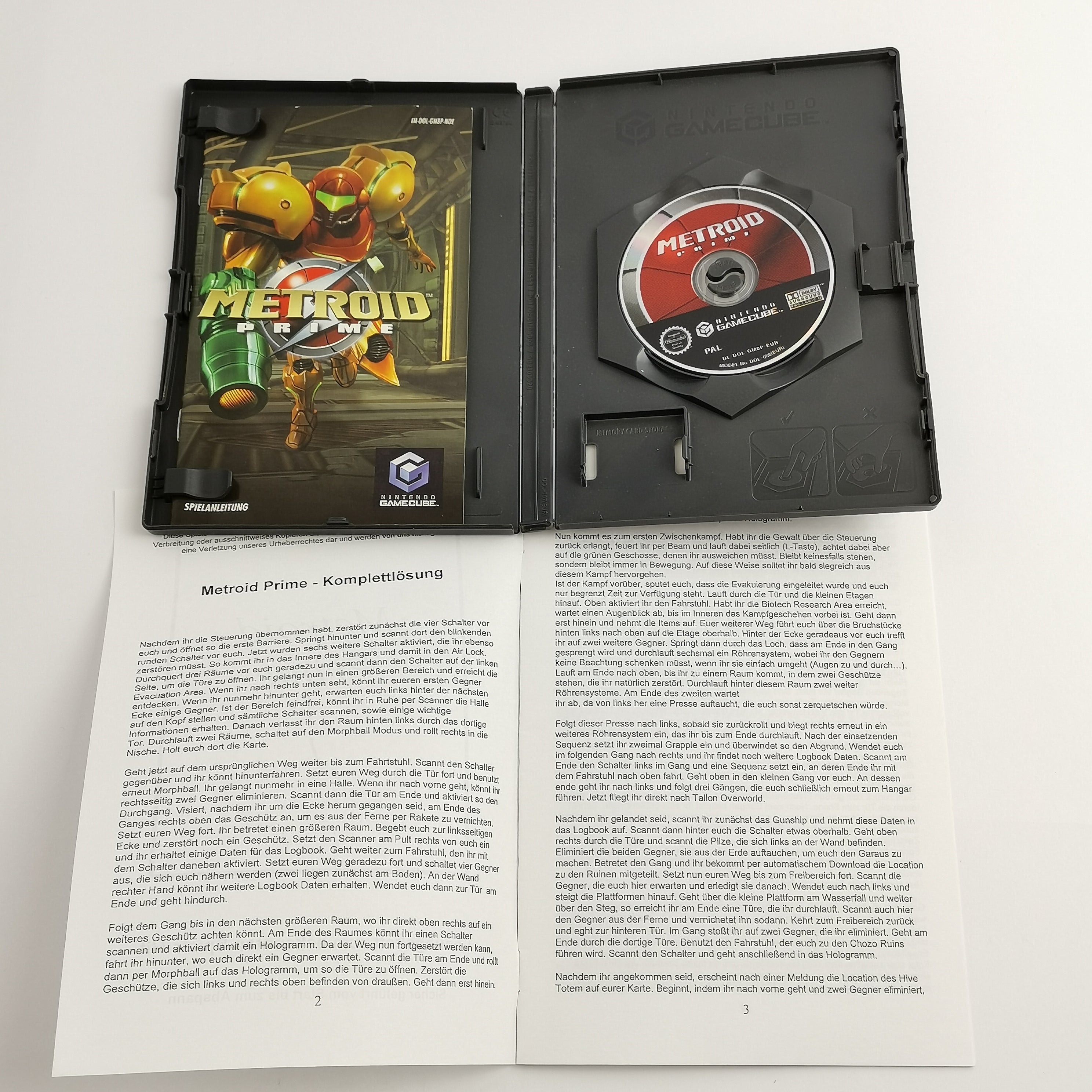 Nintendo Gamecube game: Metroid Prime + solution booklet | Original packaging German PAL version