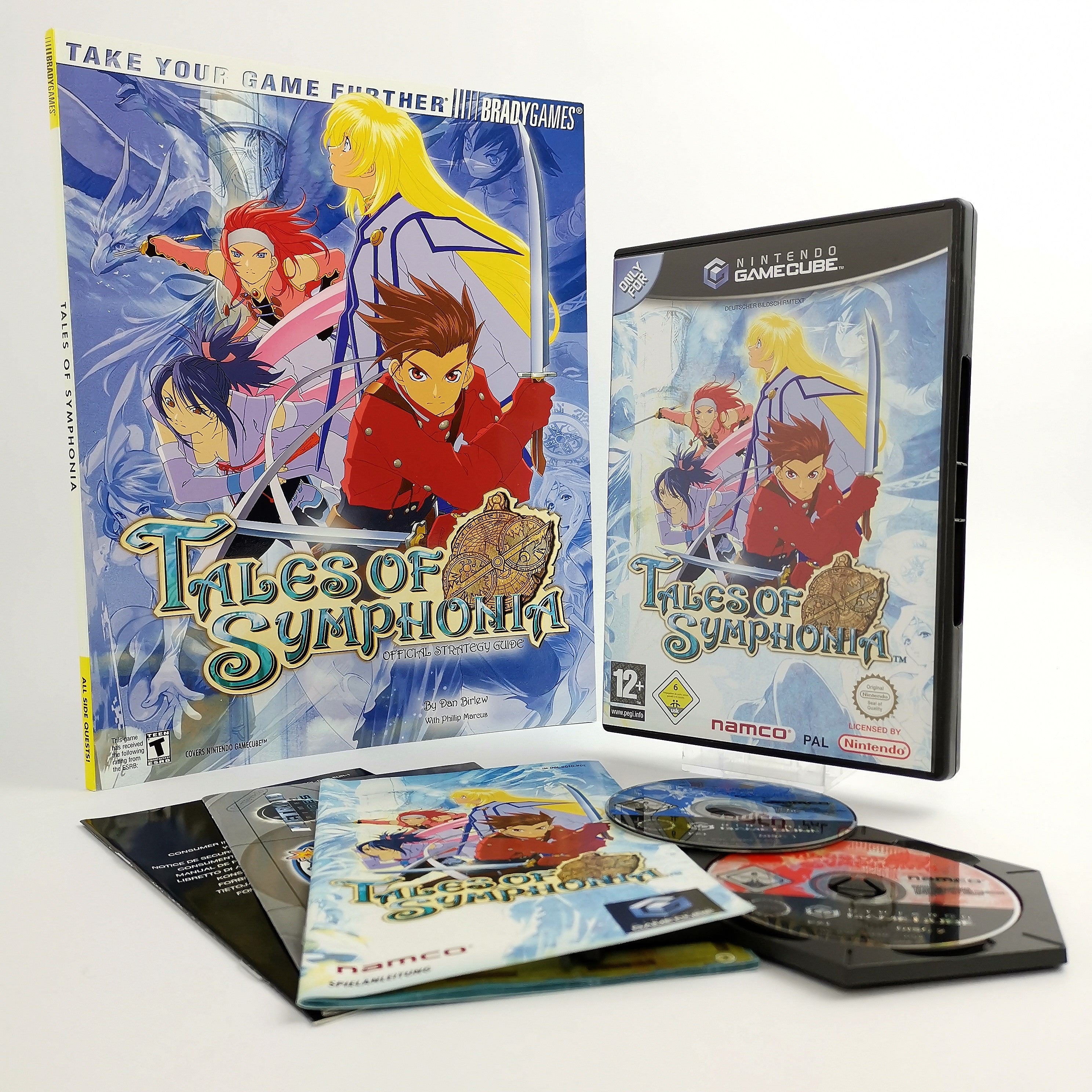 Nintendo Gamecube Spiel : Tales of Symphonia + Bradygames Strategy Guide - OVP