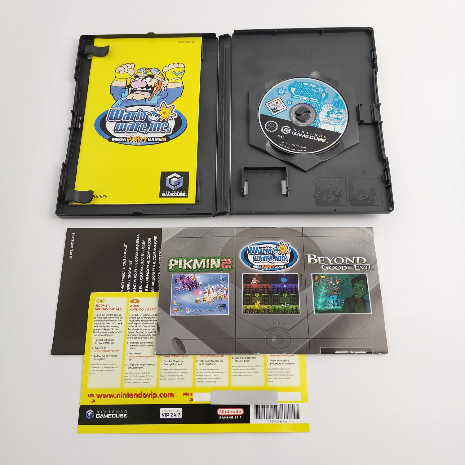 Nintendo Gamecube game: Wario Ware Inc. Mega Party Game$ original packaging - condition selectable