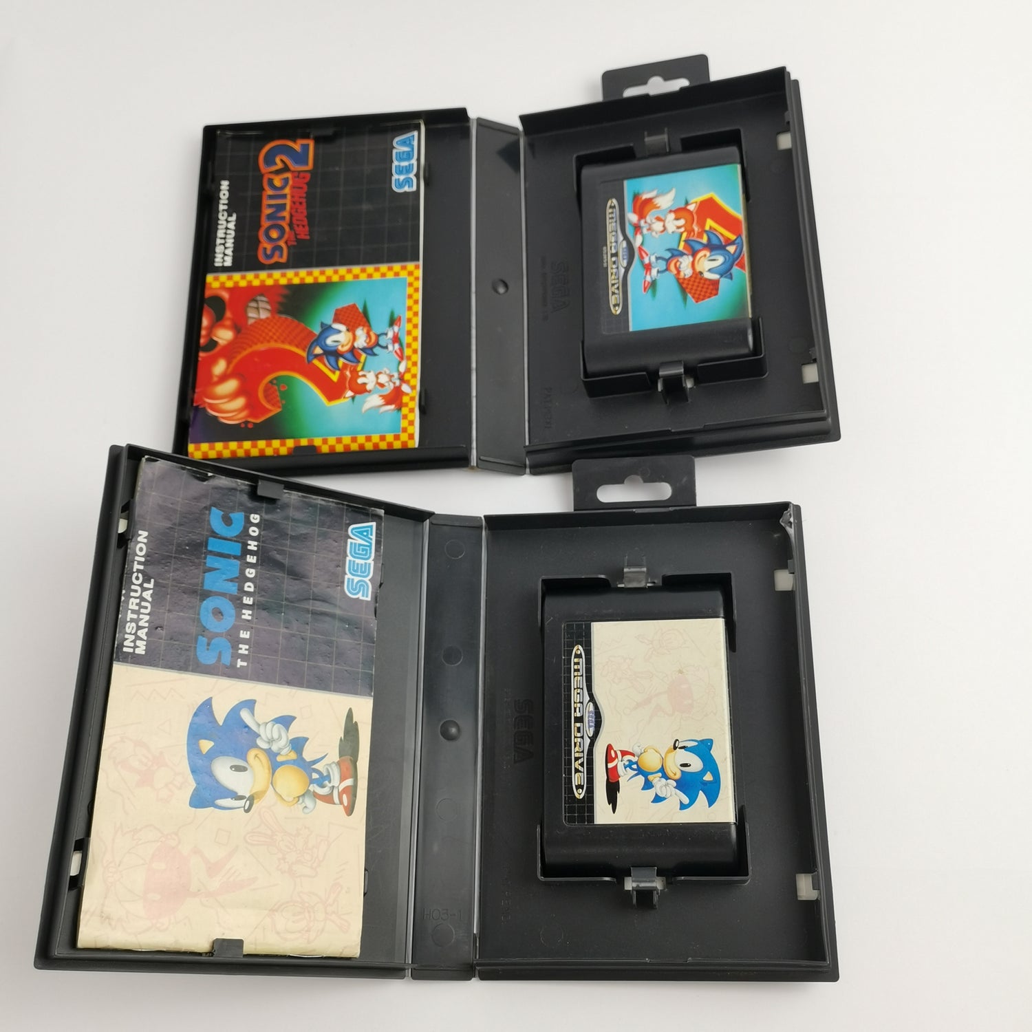 Sega Mega Drive Spiele : Sonic The Hedgehog Teil 1 & 2 | OVP PAL  - Bundle
