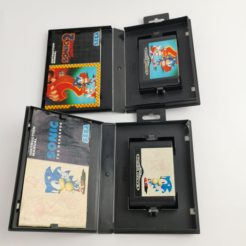 Sega Mega Drive Spiele : Sonic The Hedgehog Teil 1 & 2 | OVP PAL  - Bundle