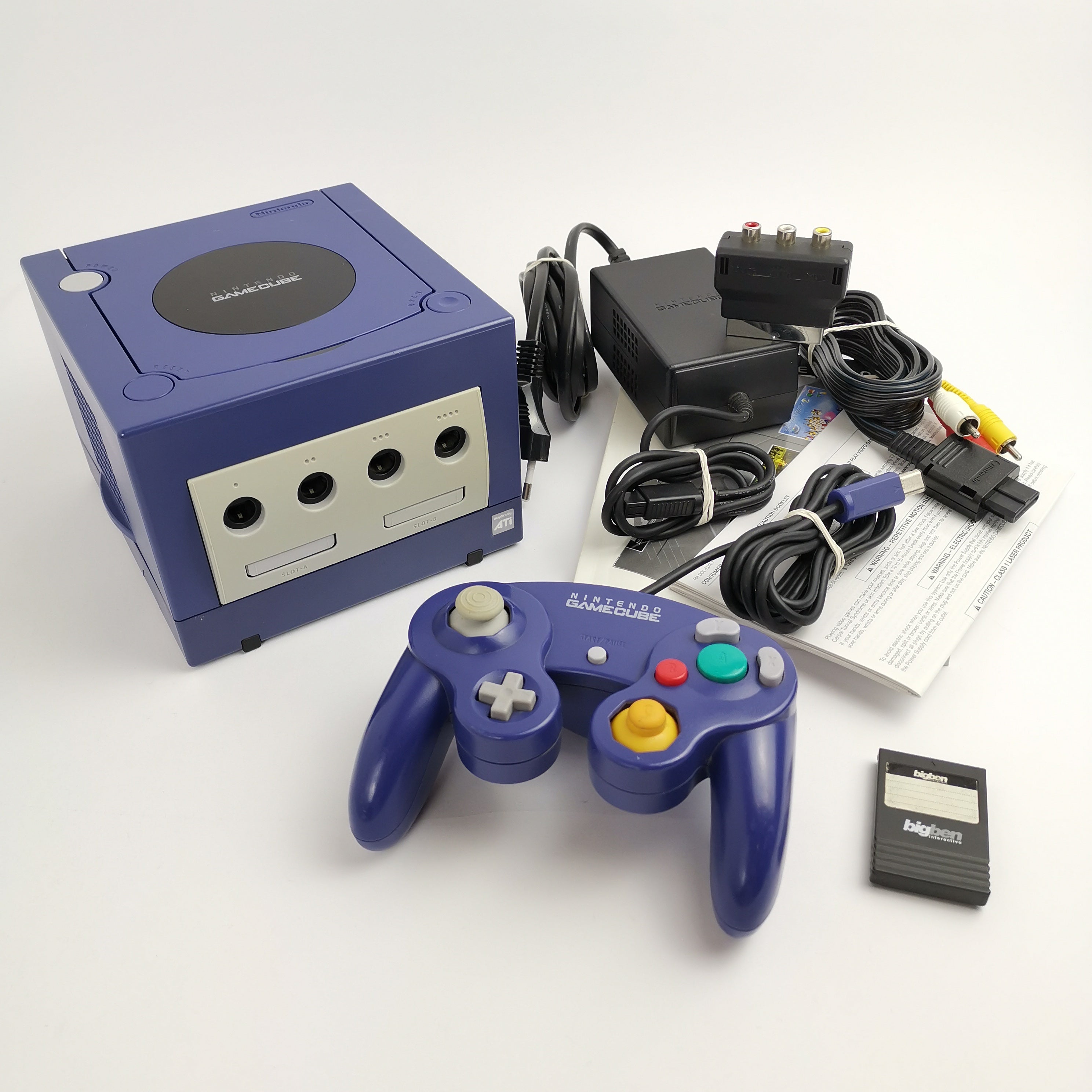 Nintendo Gamecube Konsolen Bundle - Purple in OVP mit 21 Spielen - Konvolut