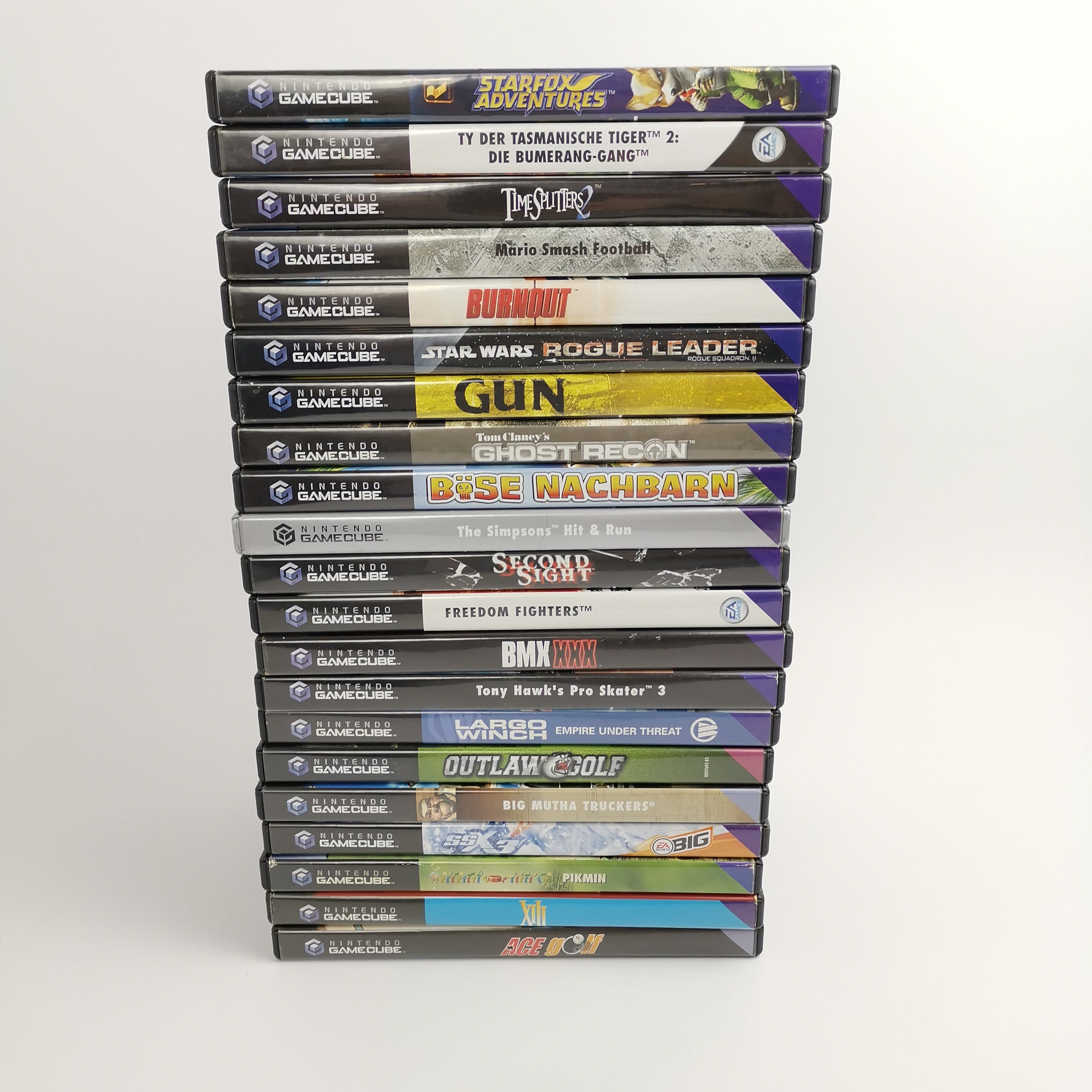 Nintendo Gamecube Konsolen Bundle - Purple in OVP mit 21 Spielen - Konvolut