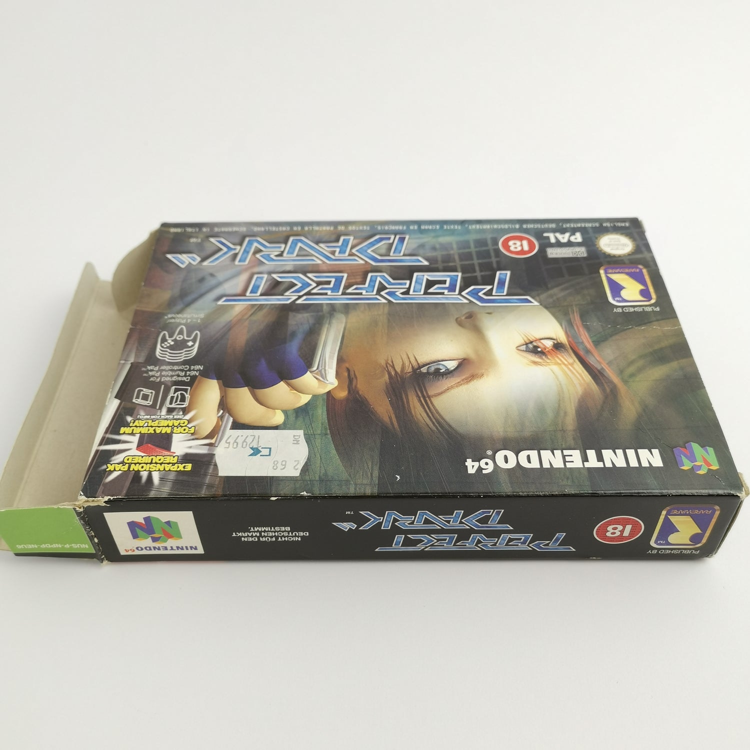 Nintendo 64 Game: Perfect Dark in OVP + Rumble Pak | N64 PAL version - USK18