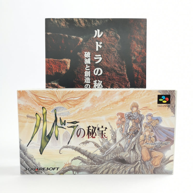 Nintendo Super Famicom SNES Spiel : Treasure of the Rudras + Jap. Guide Book OVP
