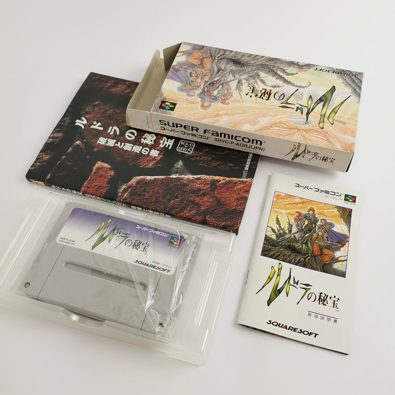 Nintendo Super Famicom SNES Spiel : Treasure of the Rudras + Jap. Guide Book OVP
