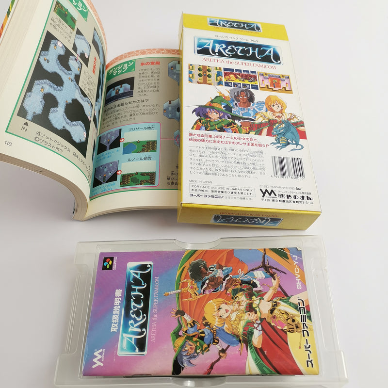 Nintendo Super Famicom SNES Spiel : Aretha + Jap. Guide Book | SNES OVP