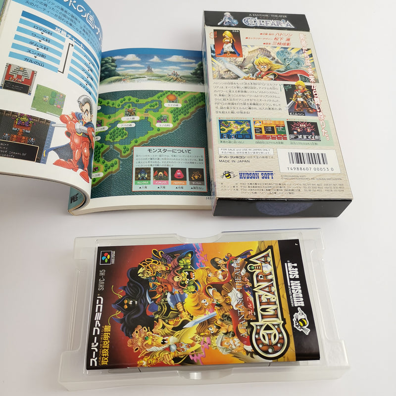 Nintendo Super Famicom SNES Spiel : Elfaria A Fantastic Theater + Jap Guide Book