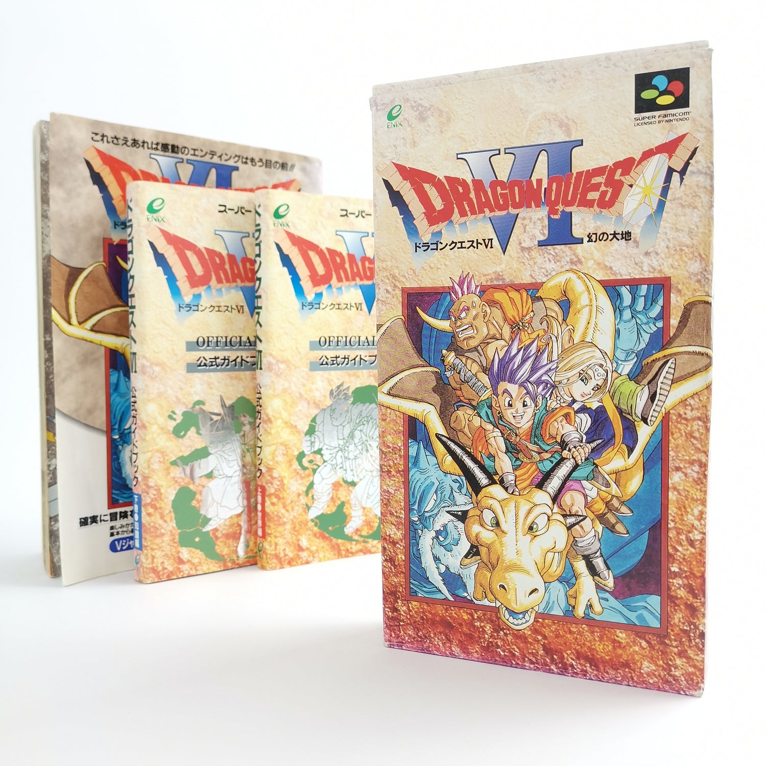 Nintendo Super Famicom SNES Spiel : Dragon Quest VI + 3 Jap. Guide Book SNES OVP