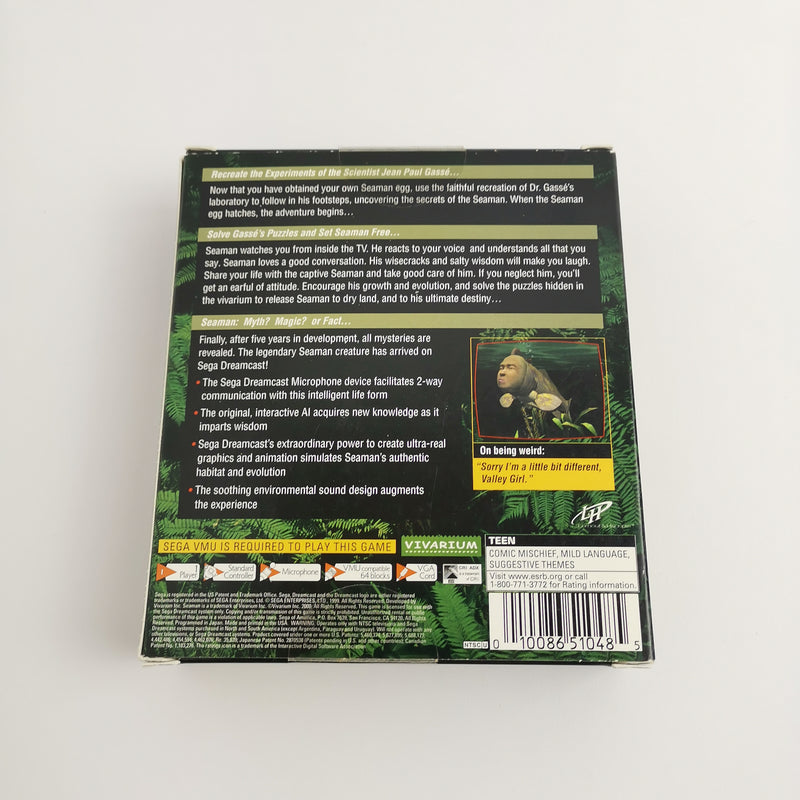 Sega Dreamcast game: Caution Seaman without microphone | DC OVP - NTSC-U/C USA