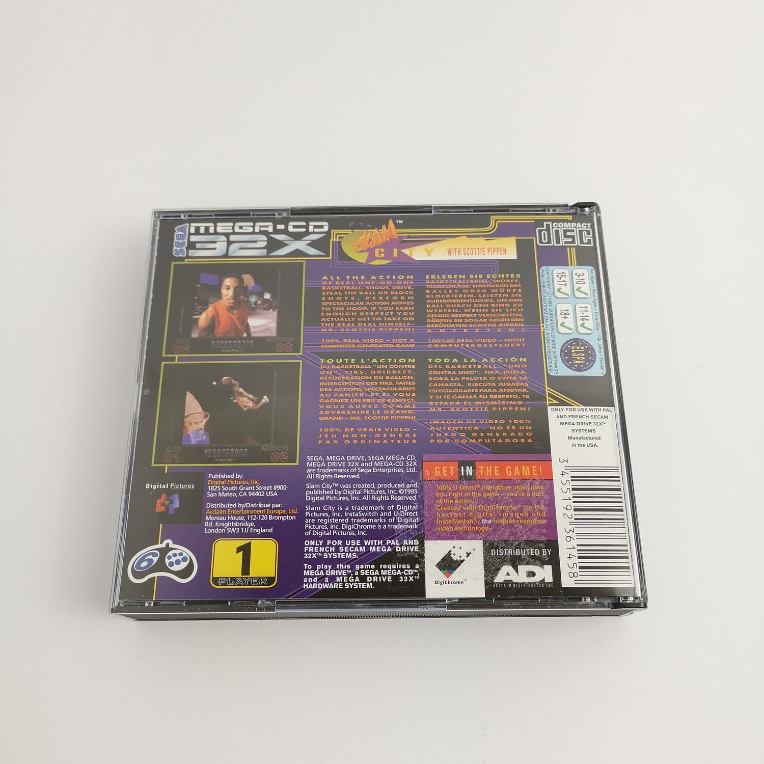 Sega Mega-CD 32X Spiel : Slam City with Scottie Pippen | Disc System - OVP PAL
