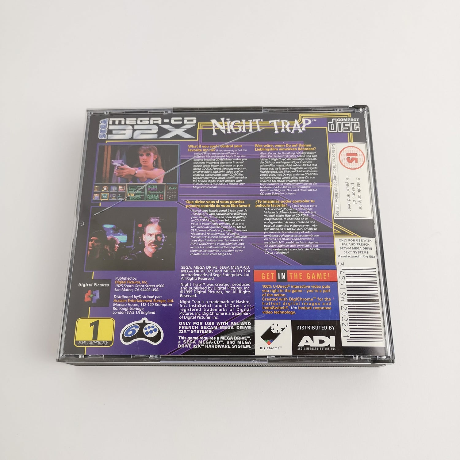 Sega Mega-CD 32X Spiel : Night Trap nur CD 2 vorhanden ! | Disc System - OVP PAL