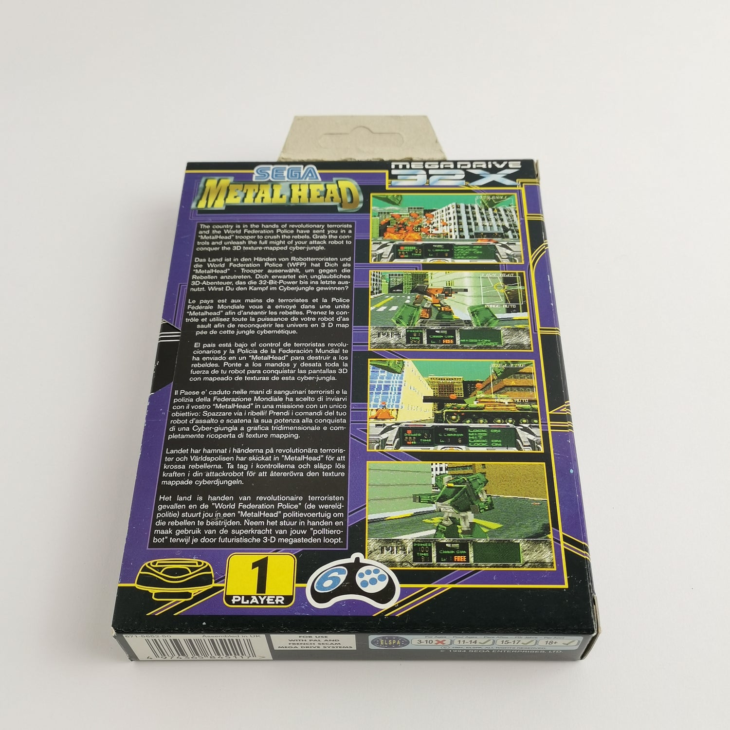 Sega Mega Drive 32X Spiel : Metal Head | OVP PAL - MD