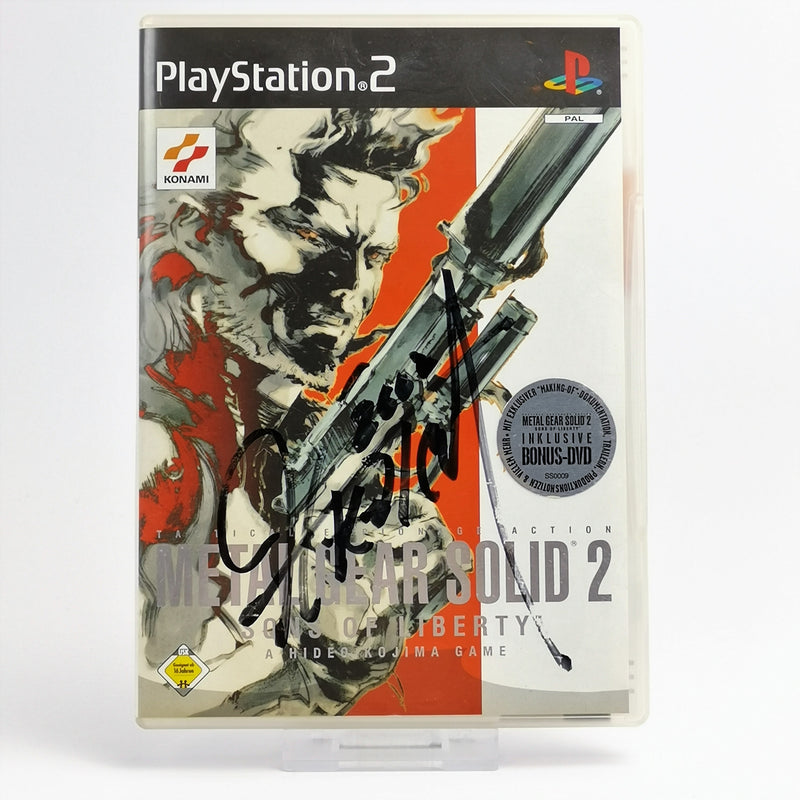 Sony Playstation 2 : Metal Gear Solid 2 mit Unterschrift von Hideo Kojima - PS2