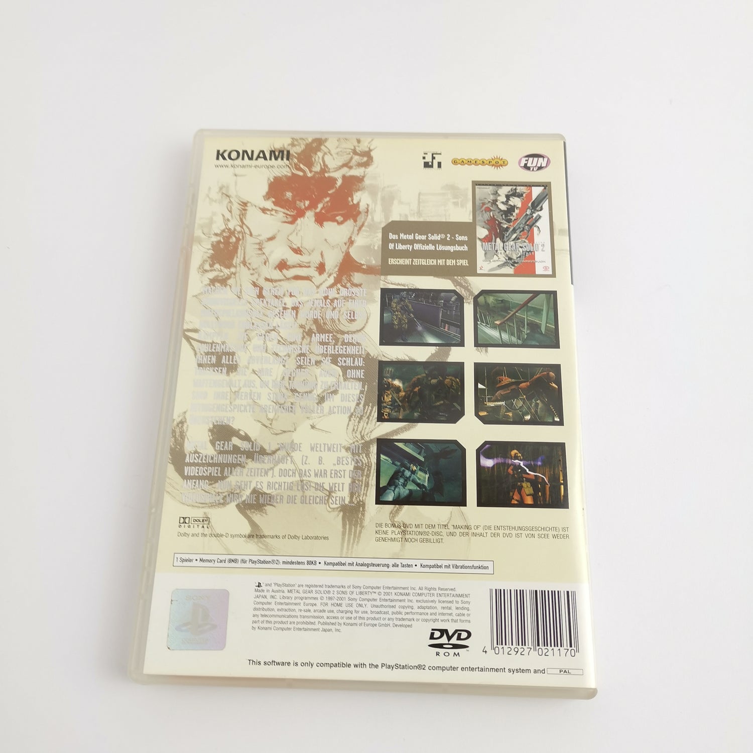 Sony Playstation 2 : Metal Gear Solid 2 mit Unterschrift von Hideo Kojima - PS2