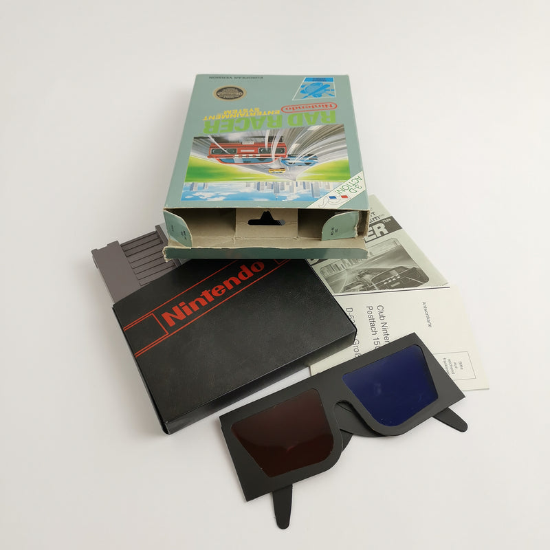 Nintendo Entertainment System Game: Rad Racer + 3D Glasses - OVP | NES PAL EEC