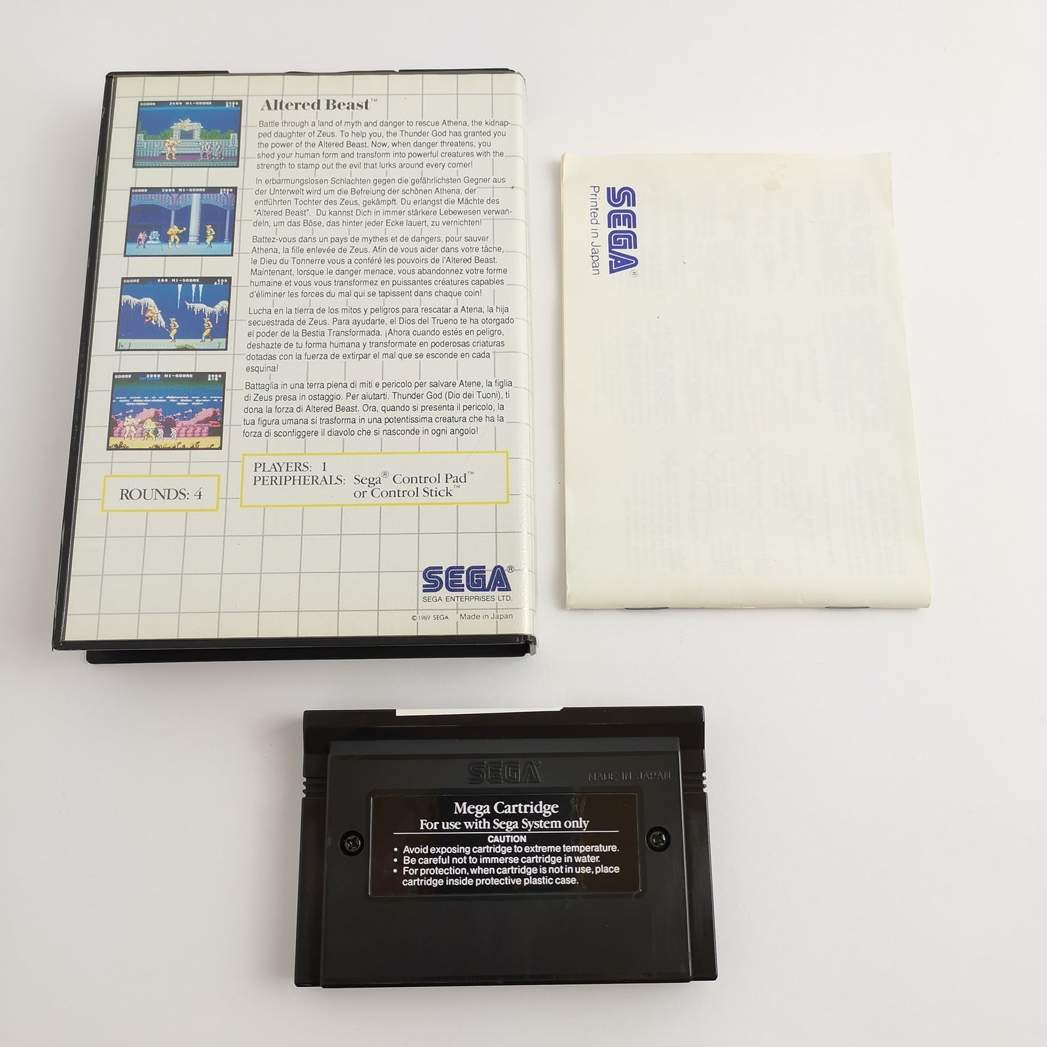 Sega Master System Spiel : Altered Beast in OVP | MS Sega Arcade - EUR PAL Vers.