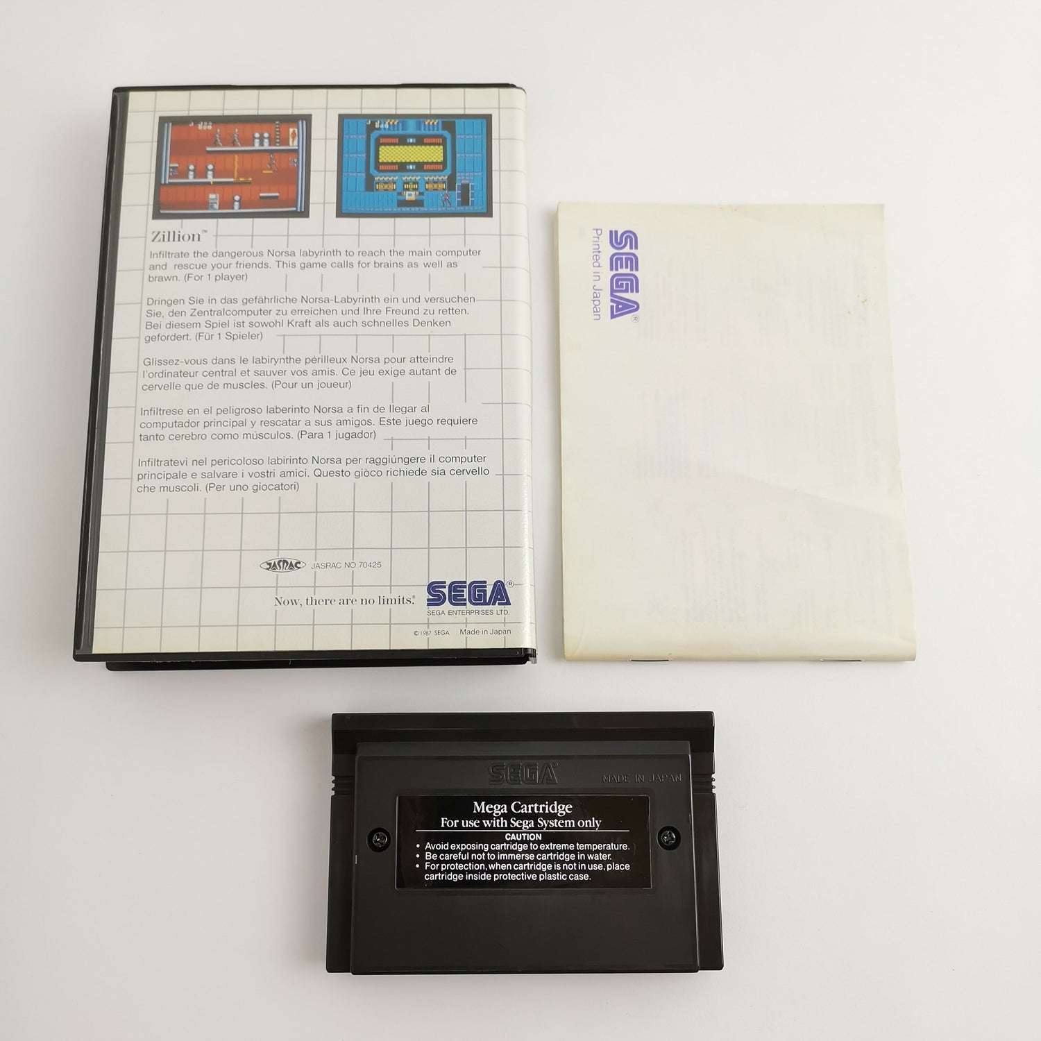 Sega Master System game: Zillion in original packaging | Mega Cartridge - EUR PAL version