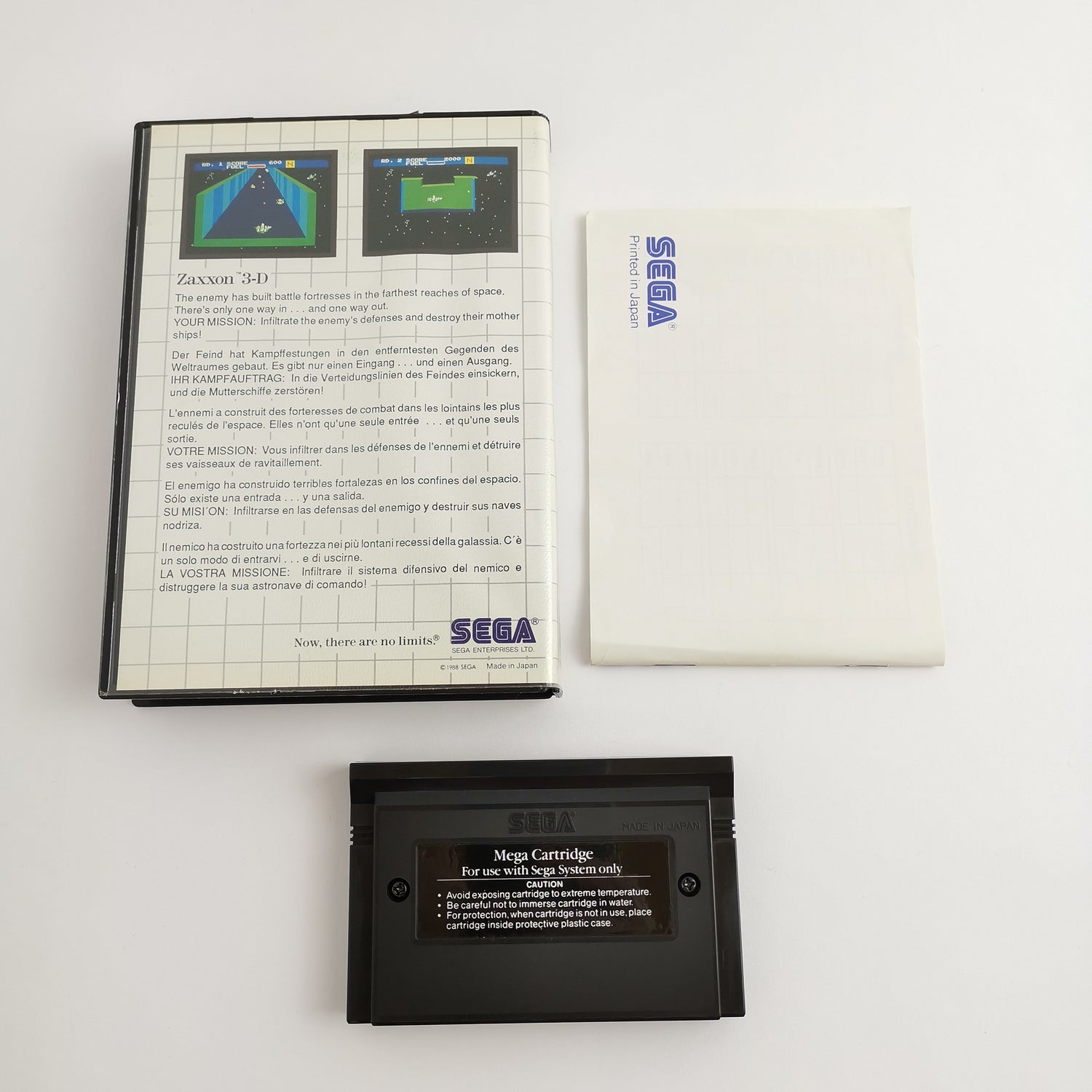 Sega Master System Spiel : Zaxxon 3-D in OVP | 3D Cartridge - EUR PAL Version