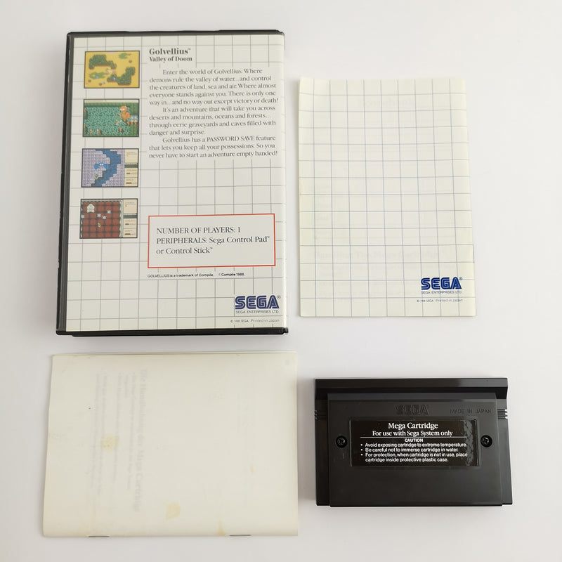 Sega Master System game: Golvellius Valley of Doom in original packaging | MS PAL version