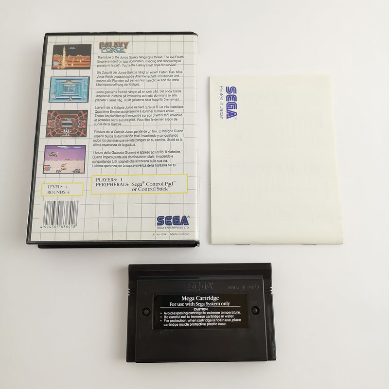 Sega Master System game: Galaxy Force in original packaging | Sega Arcade - MS PAL version