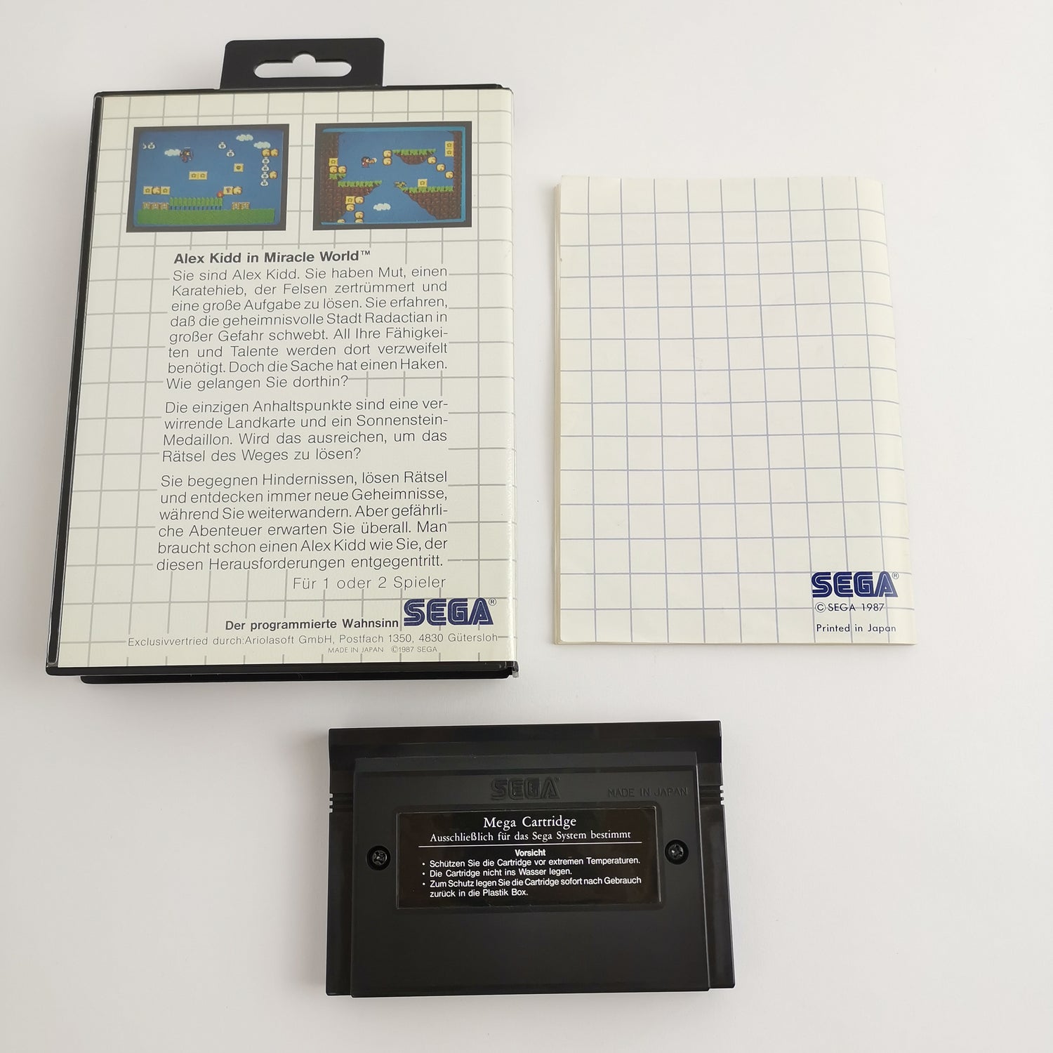 Sega Master System Spiel : Alex Kidd in Miracle World | deutsche PAL Version OVP