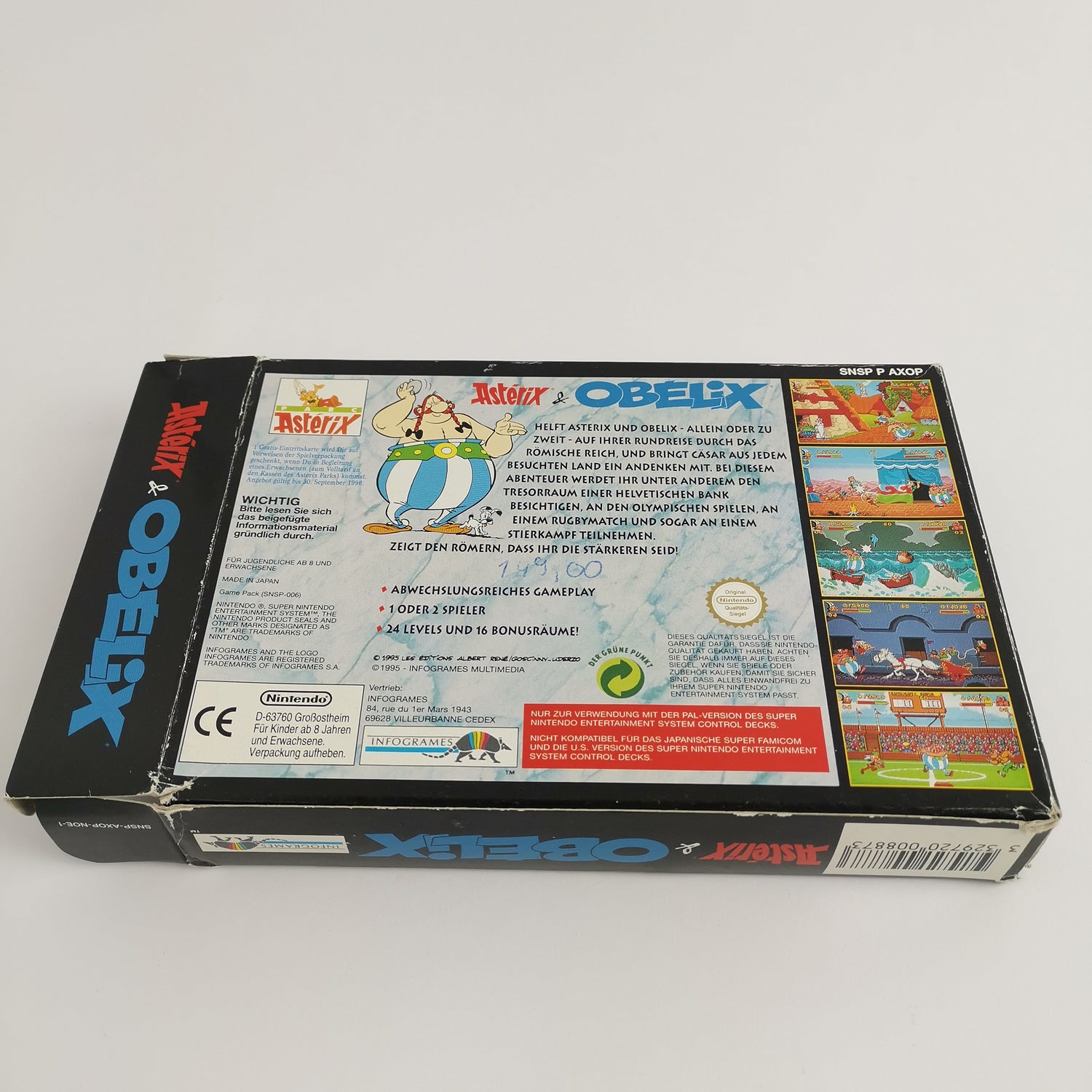 Super Nintendo Spiel : Asterix & Obelix in OVP - Infogrames | SNES OVP PAL NOE-1