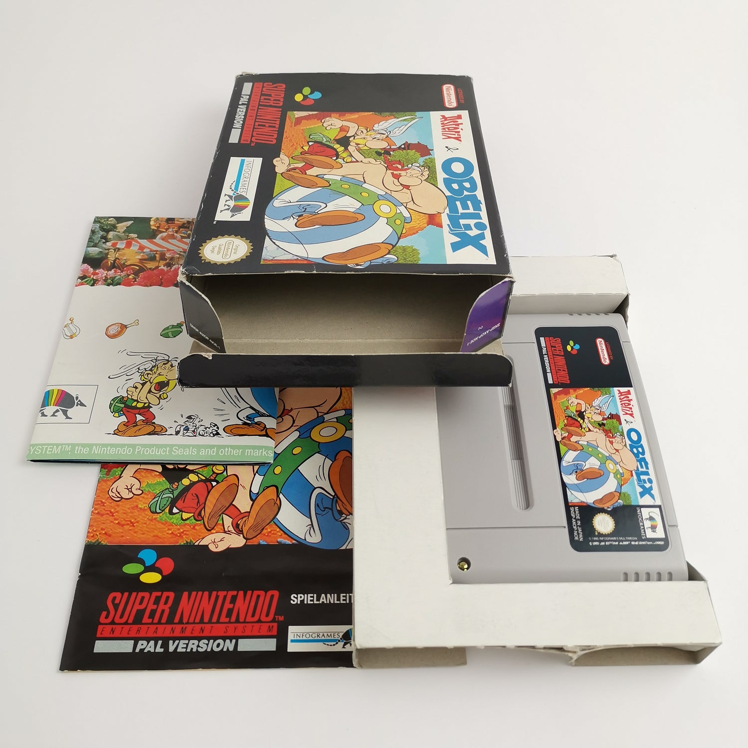 Super Nintendo Spiel : Asterix & Obelix in OVP - Infogrames | SNES OVP PAL NOE-1