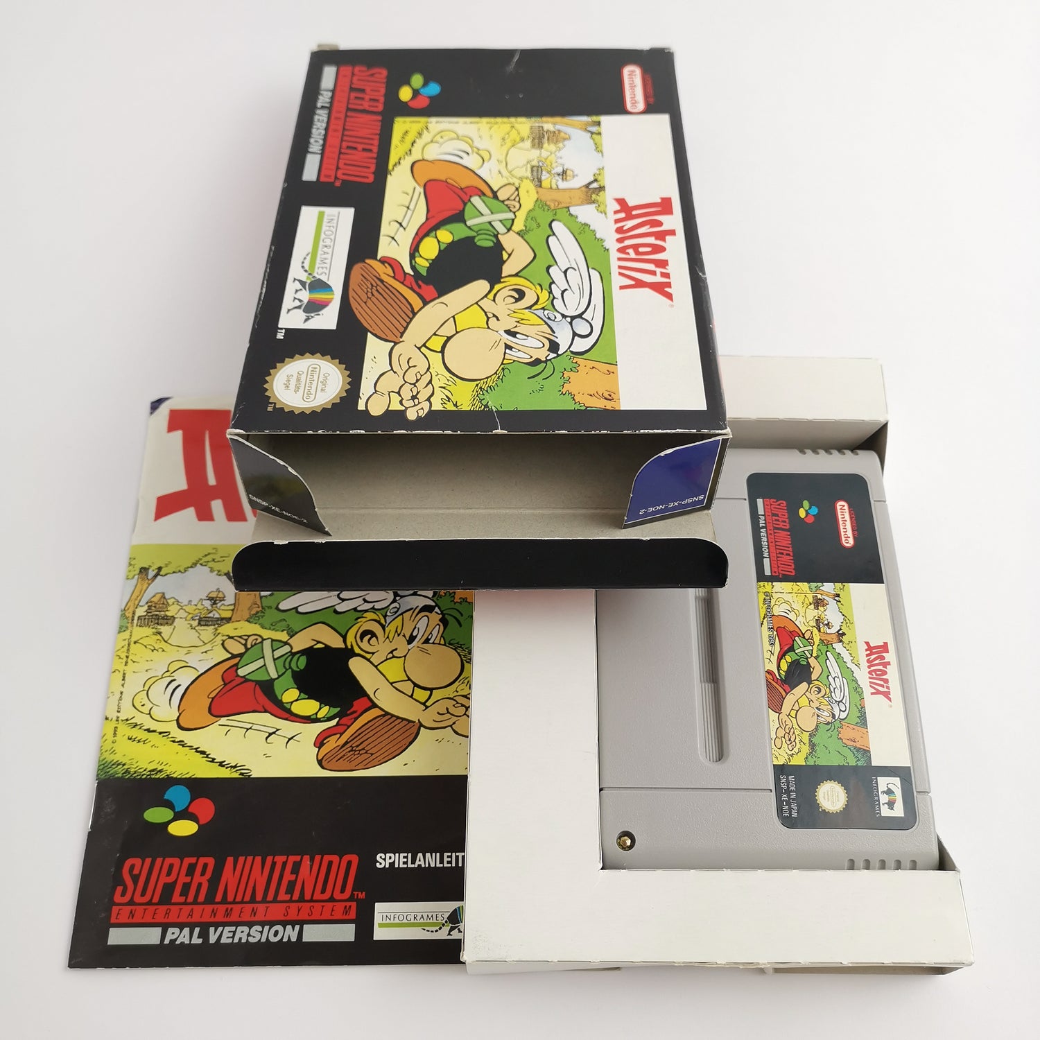 Super Nintendo Spiel : Asterix in OVP - Infogrames | SNES OVP - dt. PAL NOE-2