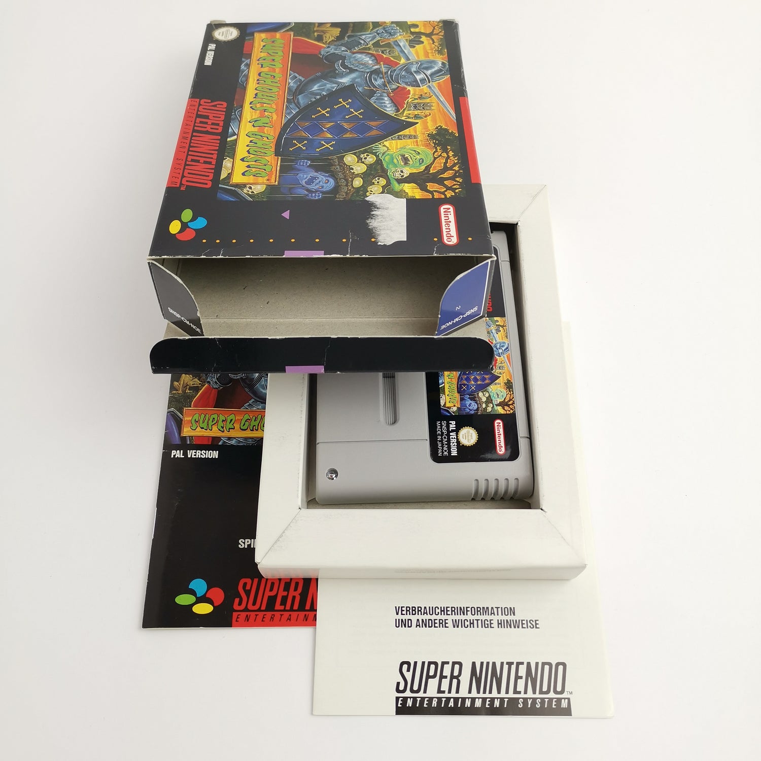 Super Nintendo Spiel : Super Ghouls N Ghosts in OVP | SNES OVP CIB - PAL NOE