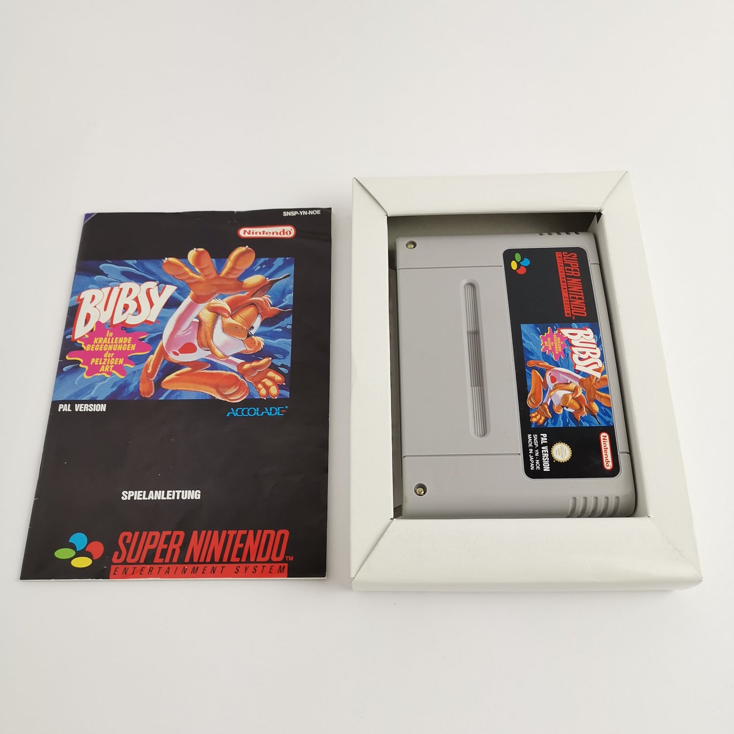 Super Nintendo game: Bubsy in original packaging | SNES OVP CIB - German PAL NOE