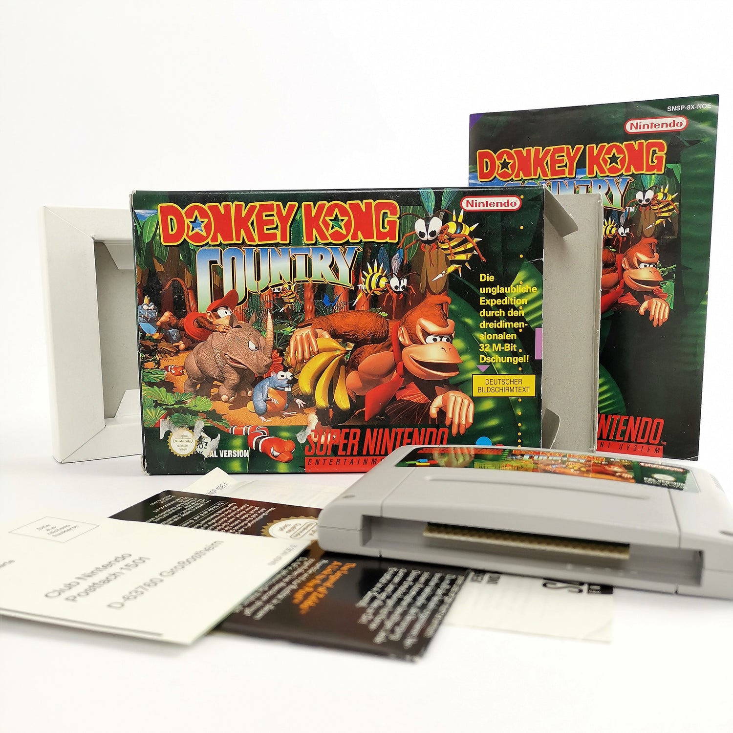Super Nintendo Spiel : Donkey Kong Country 1 in OVP | SNES CIB - dt. PAL NOE