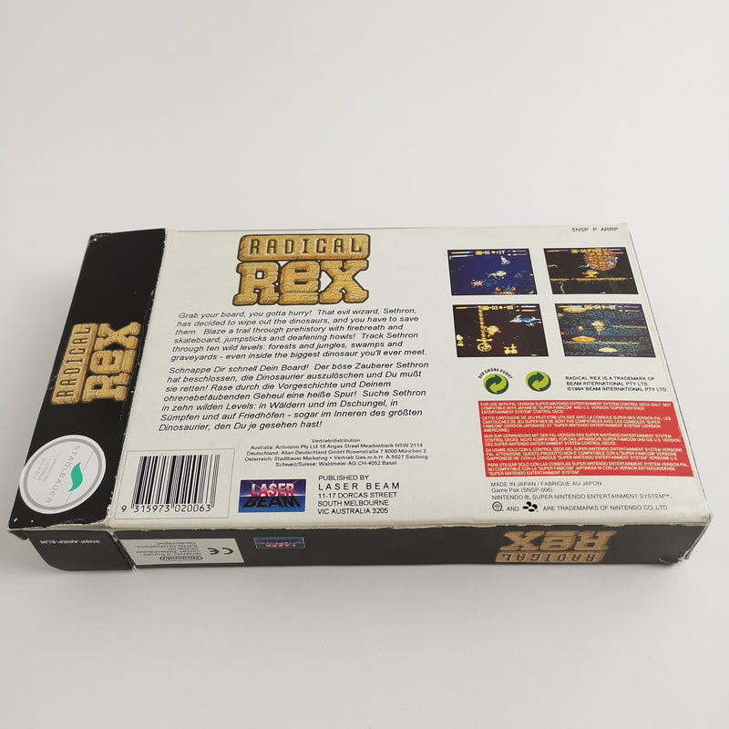 Super Nintendo Spiel : Radical Rex in OVP | SNES CIB - PAL EUR