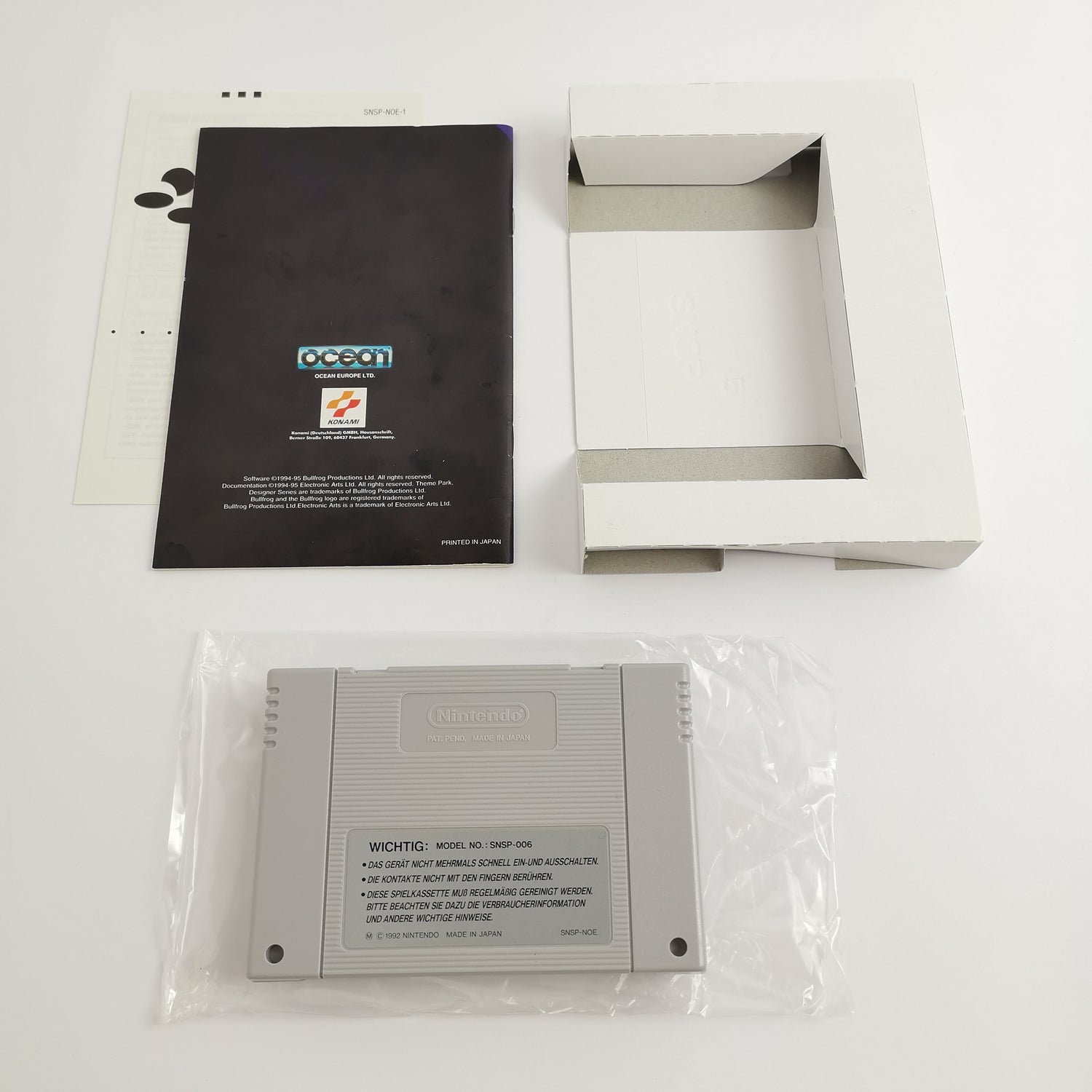 Super Nintendo Spiel : Theme Park in OVP | SNES CIB - PAL Version NOE