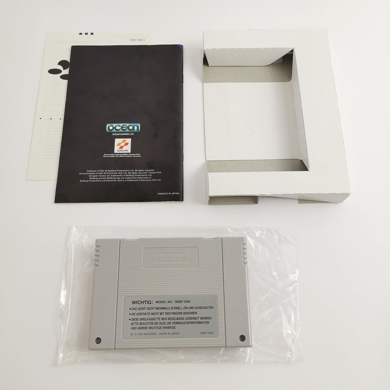 Super Nintendo Spiel : Theme Park in OVP | SNES CIB - PAL Version NOE