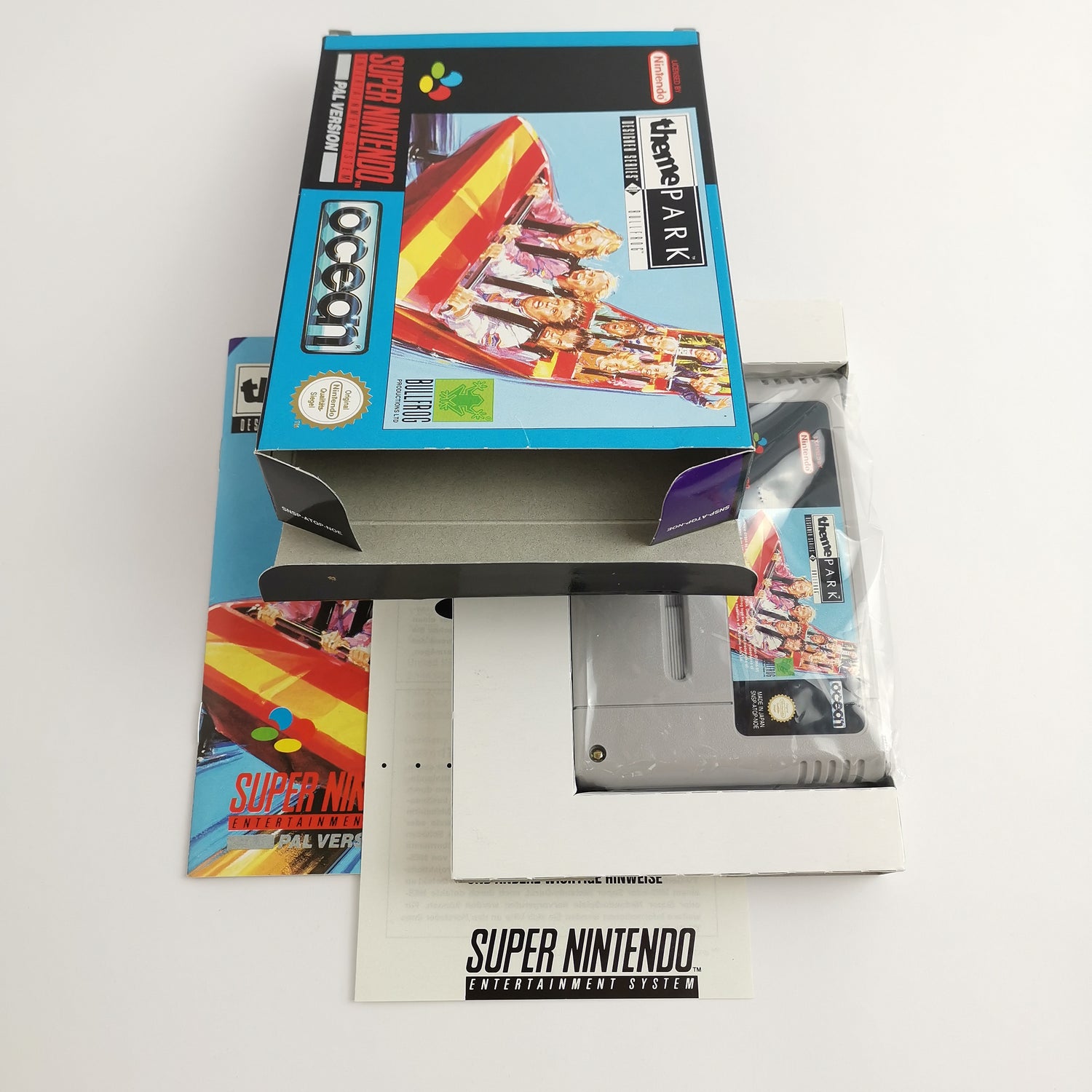 Super Nintendo Spiel : Theme Park in OVP | SNES CIB - PAL Version NOE