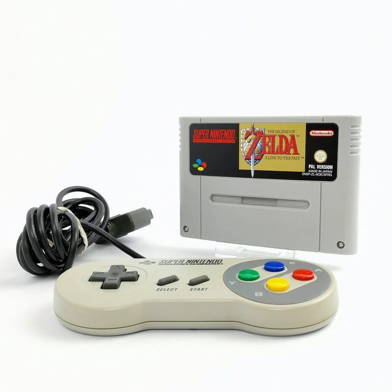 Super Nintendo Spiel : The Legend of Zelda a link to the Past + SNES Controller
