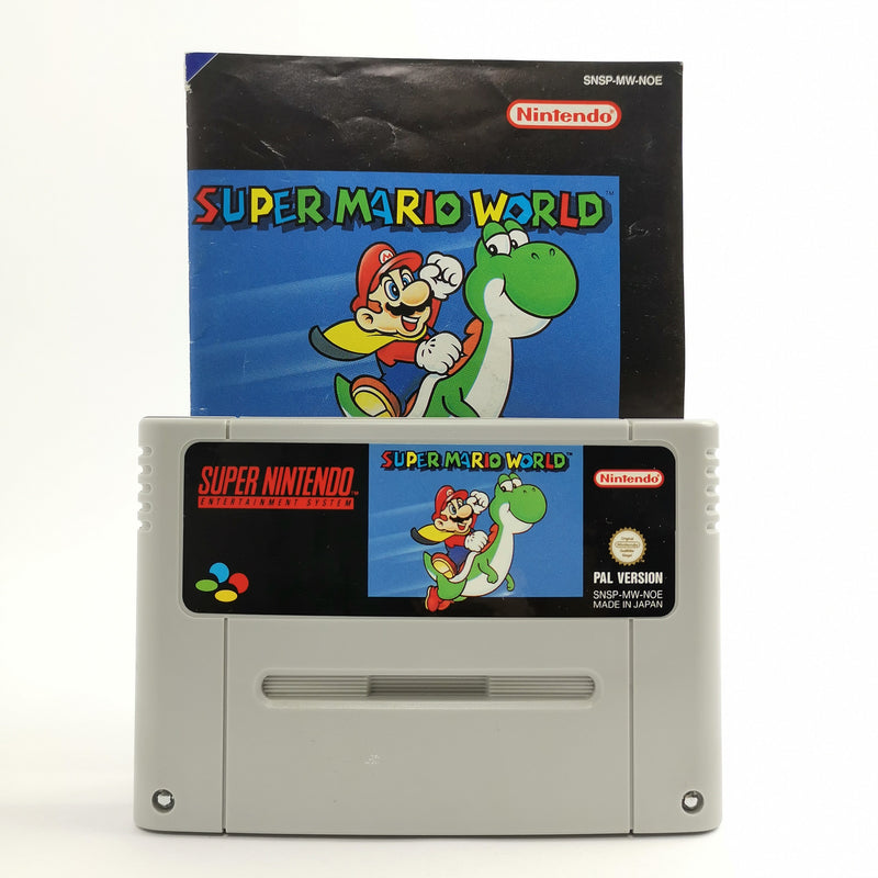 Super Nintendo Spiel : Super Mario World mit Anleitung | SNES Modul Cartridge