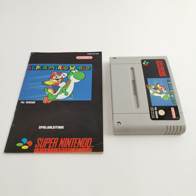 Super Nintendo Spiel : Super Mario World mit Anleitung | SNES Modul Cartridge
