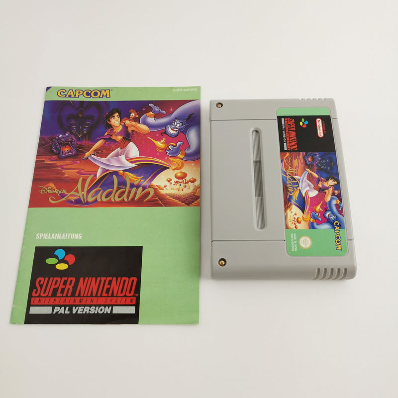 Super Nintendo game: Disney's Aladdin with instructions | SNES module cartridge