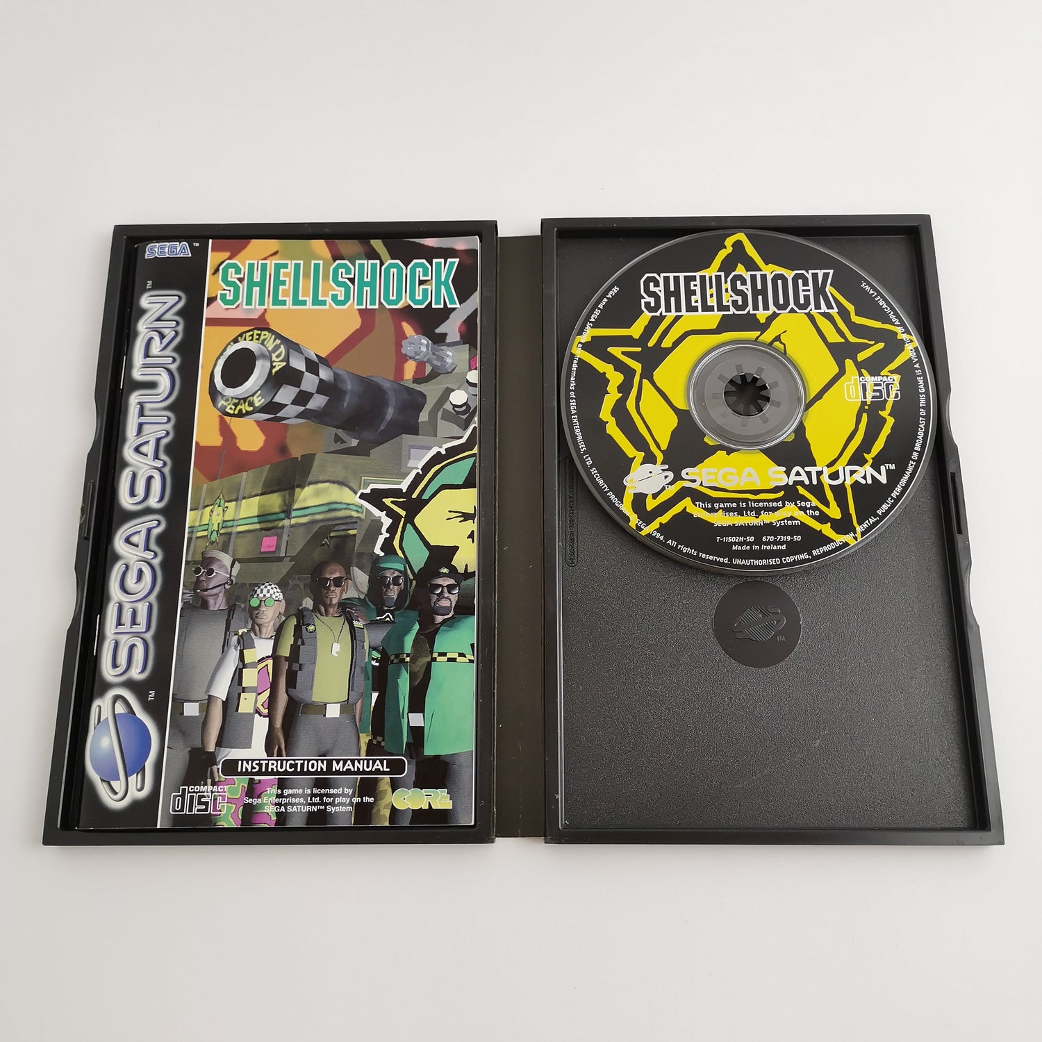 Sega Saturn Spiel : Shellshock in OVP & Anleitung - Core | PAL Version