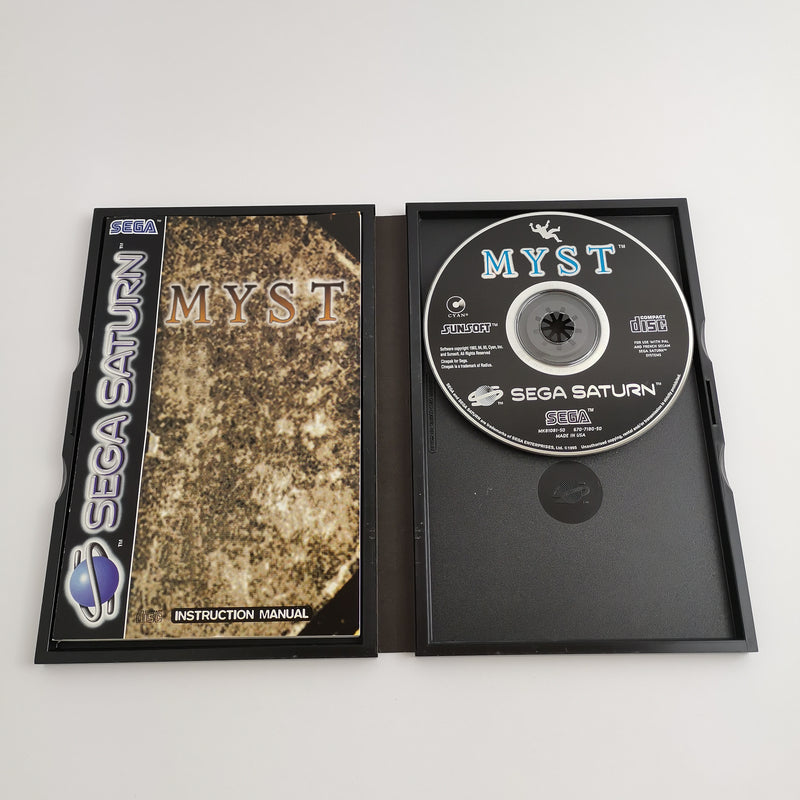Sega Saturn game: Myst by Sunsoft - original packaging &amp; instructions | PAL version
