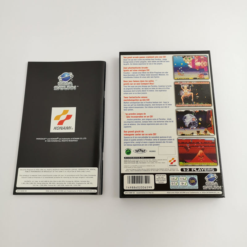 Sega Saturn game: Parodius from Konami - original packaging &amp; instructions | PAL version