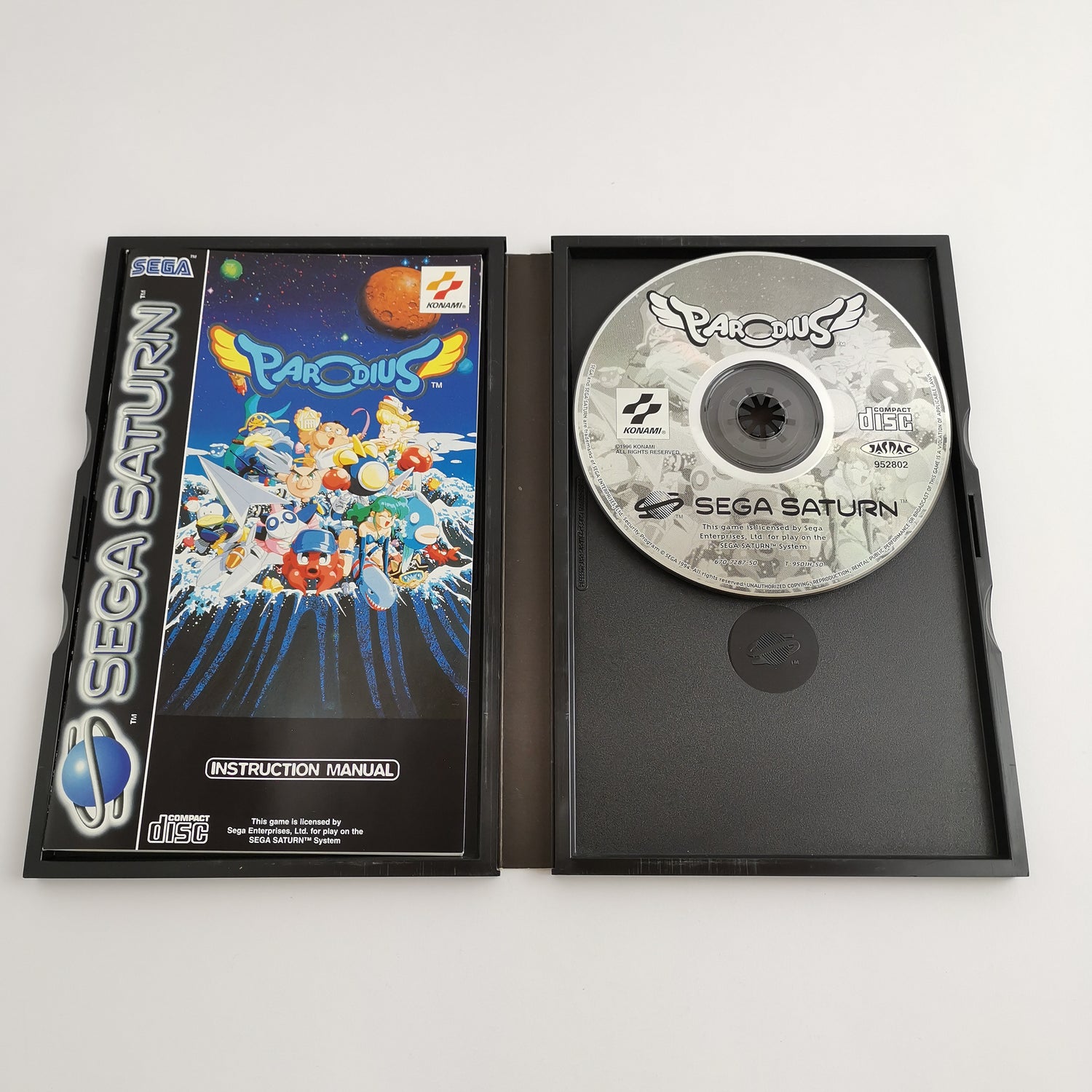 Sega Saturn game: Parodius from Konami - original packaging & instructions | PAL version