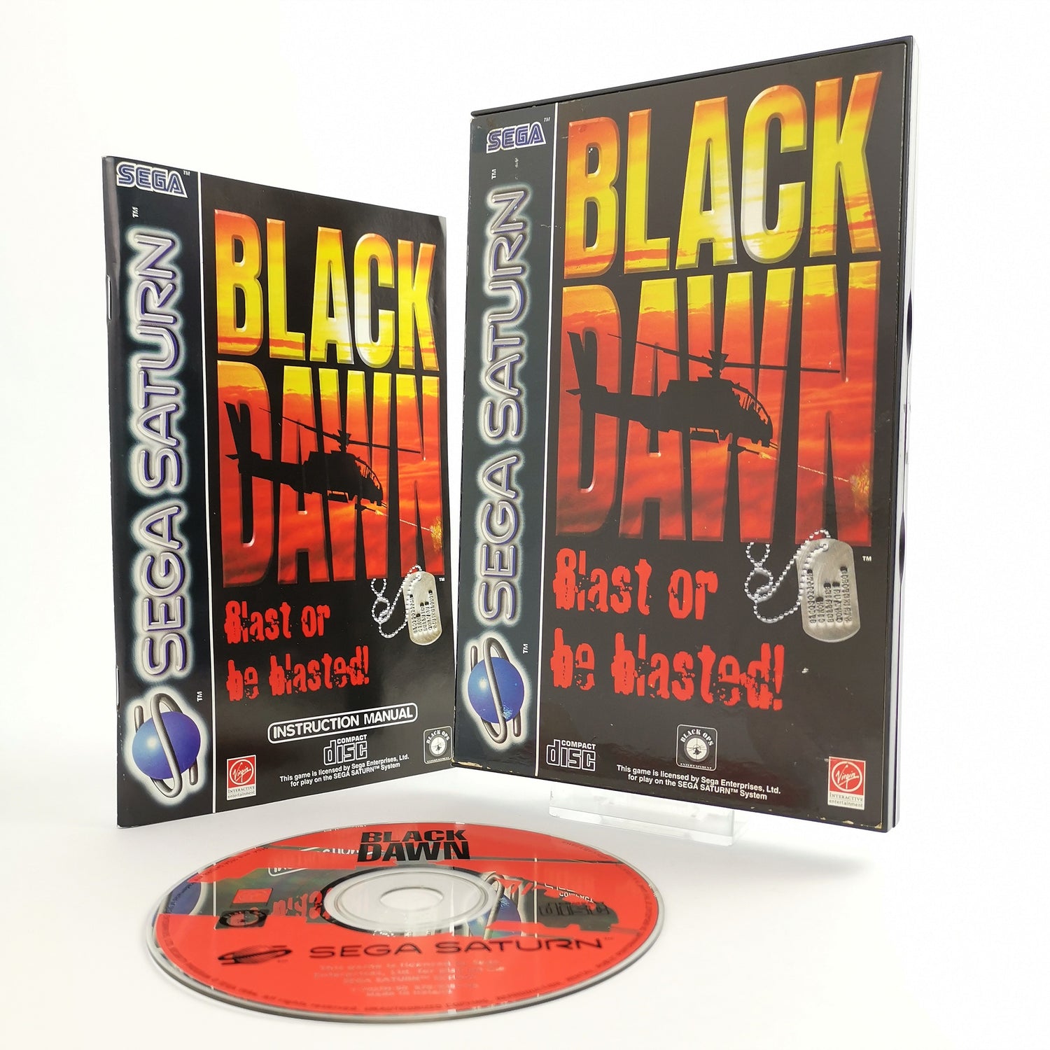 Sega Saturn Spiel : Black Dawn Blast or be Blasted - OVP & Anleitung | PAL